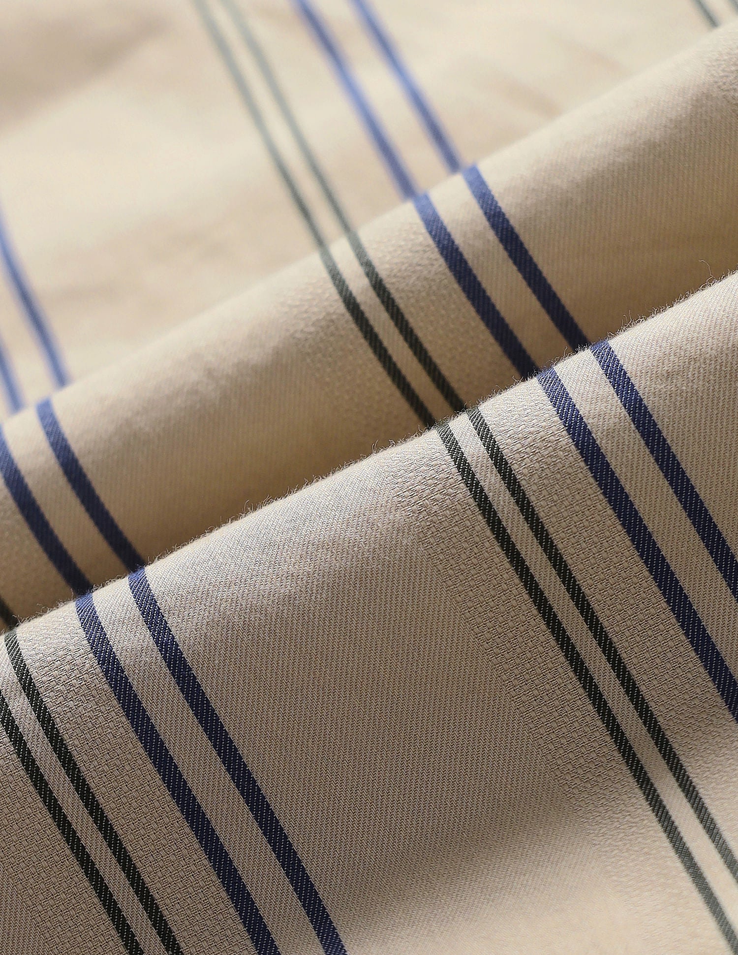 Tailored Fit Cotton Striped Shirt Beige - U.S. Polo Assn. India | Large