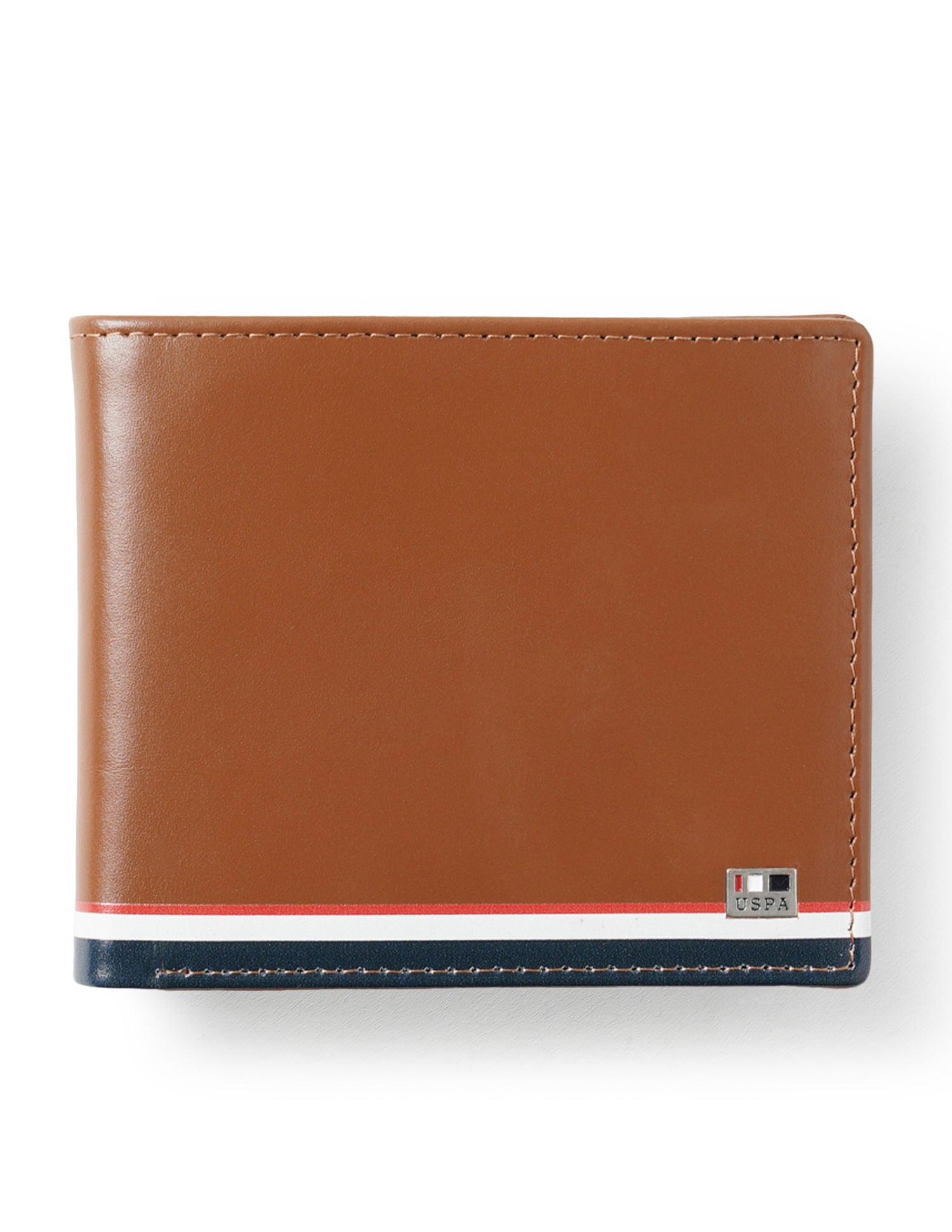 Bi-Fold Taping Leather Patras Wallet Tan - U.S. POLO ASSN. | Large