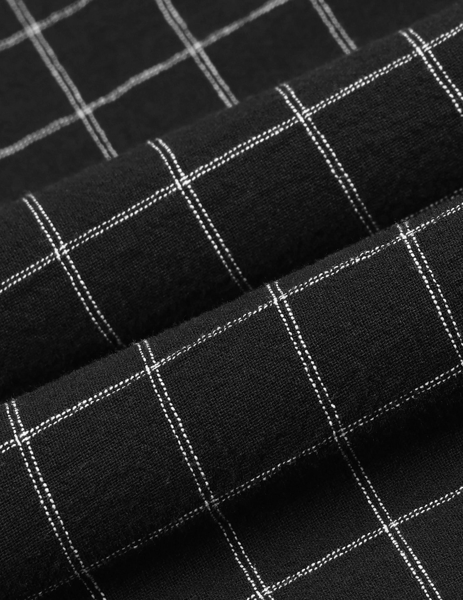Windowpane Checked Regular Fit Shirt Black - U.S. Polo Assn. India | Large