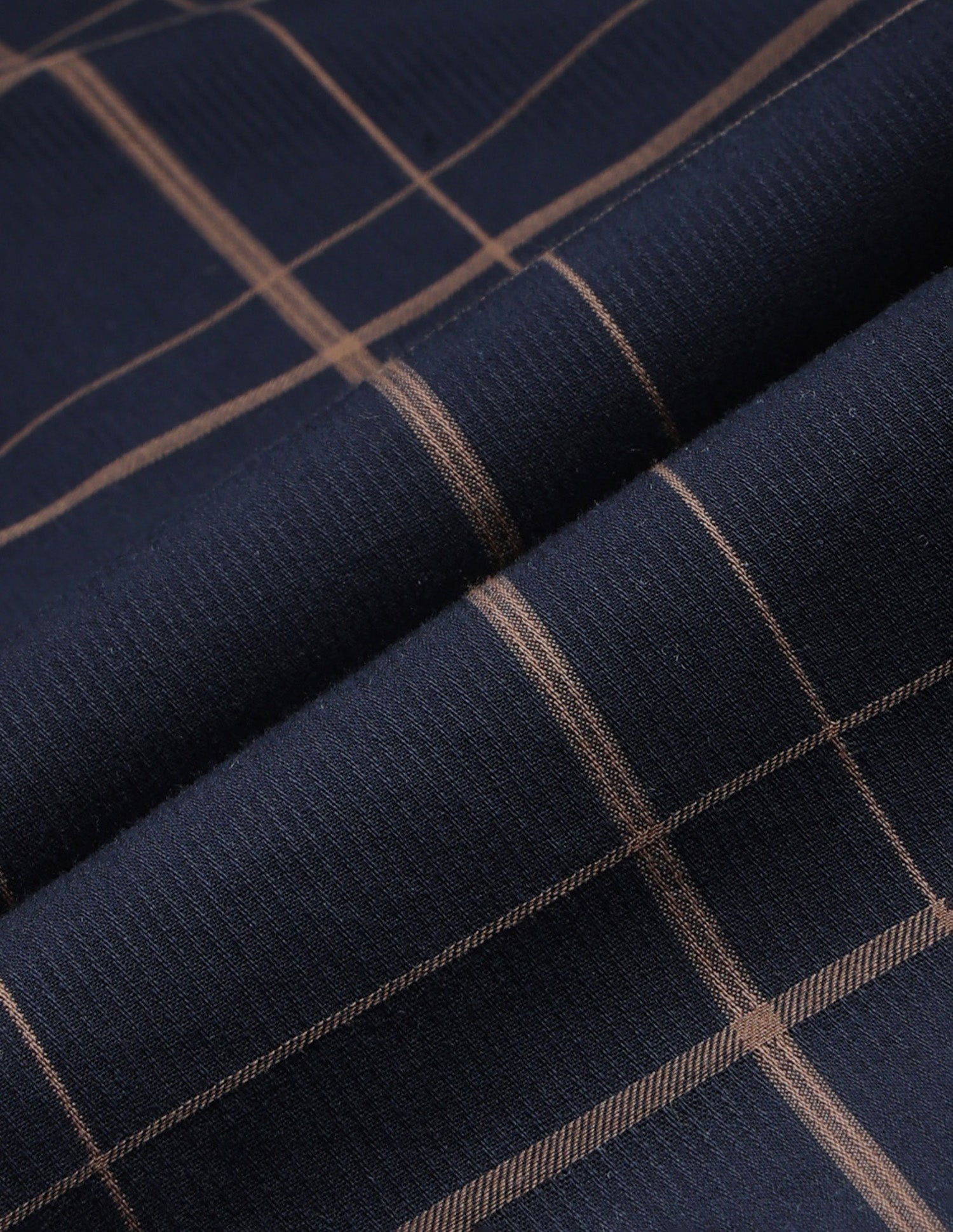 Grid Tattersall Checked Tailored Fit Shirt Navy - U.S. Polo Assn. India | Large