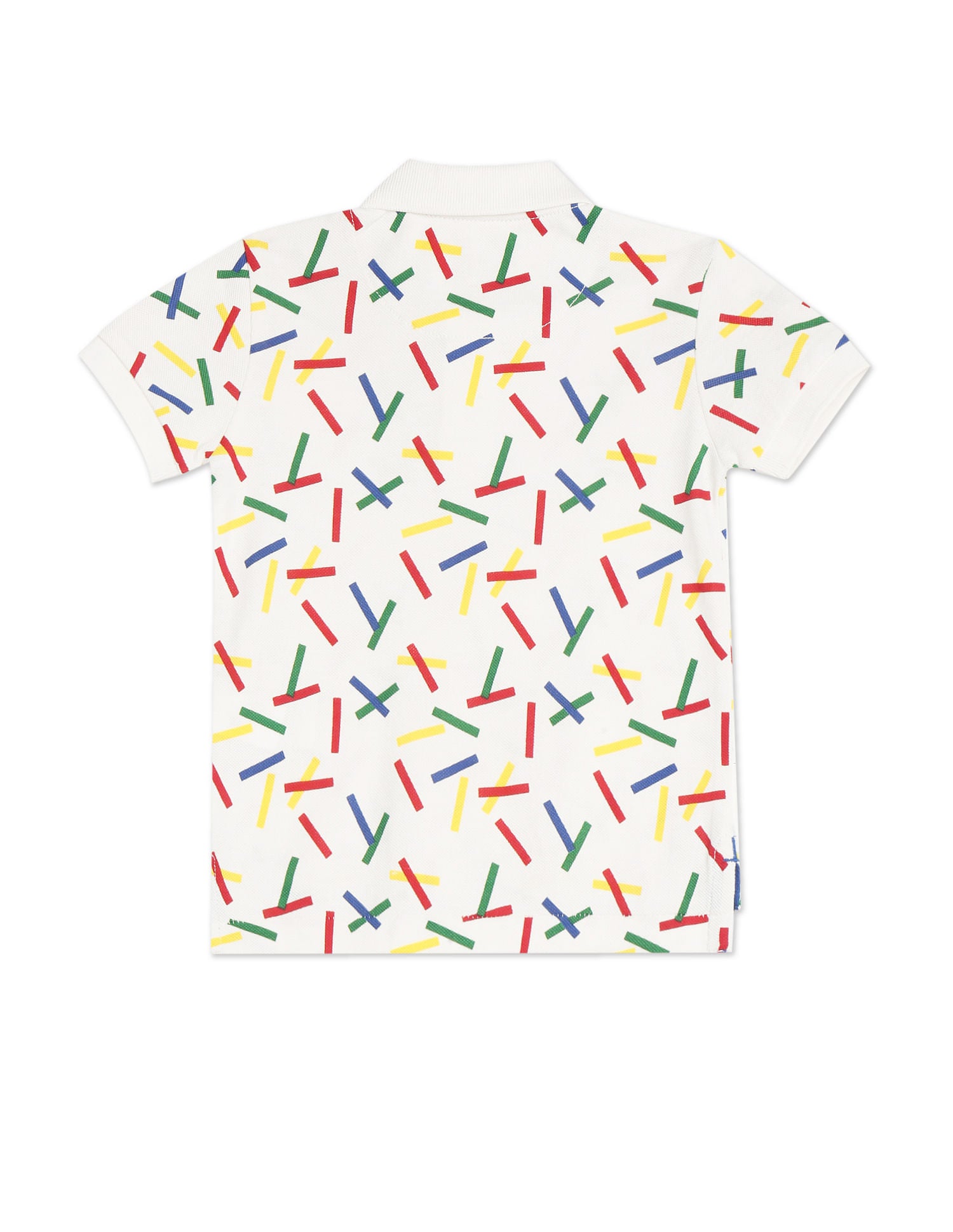 Boys White Pique Printed Polo Shirt White - U.S. POLO ASSN. | Large