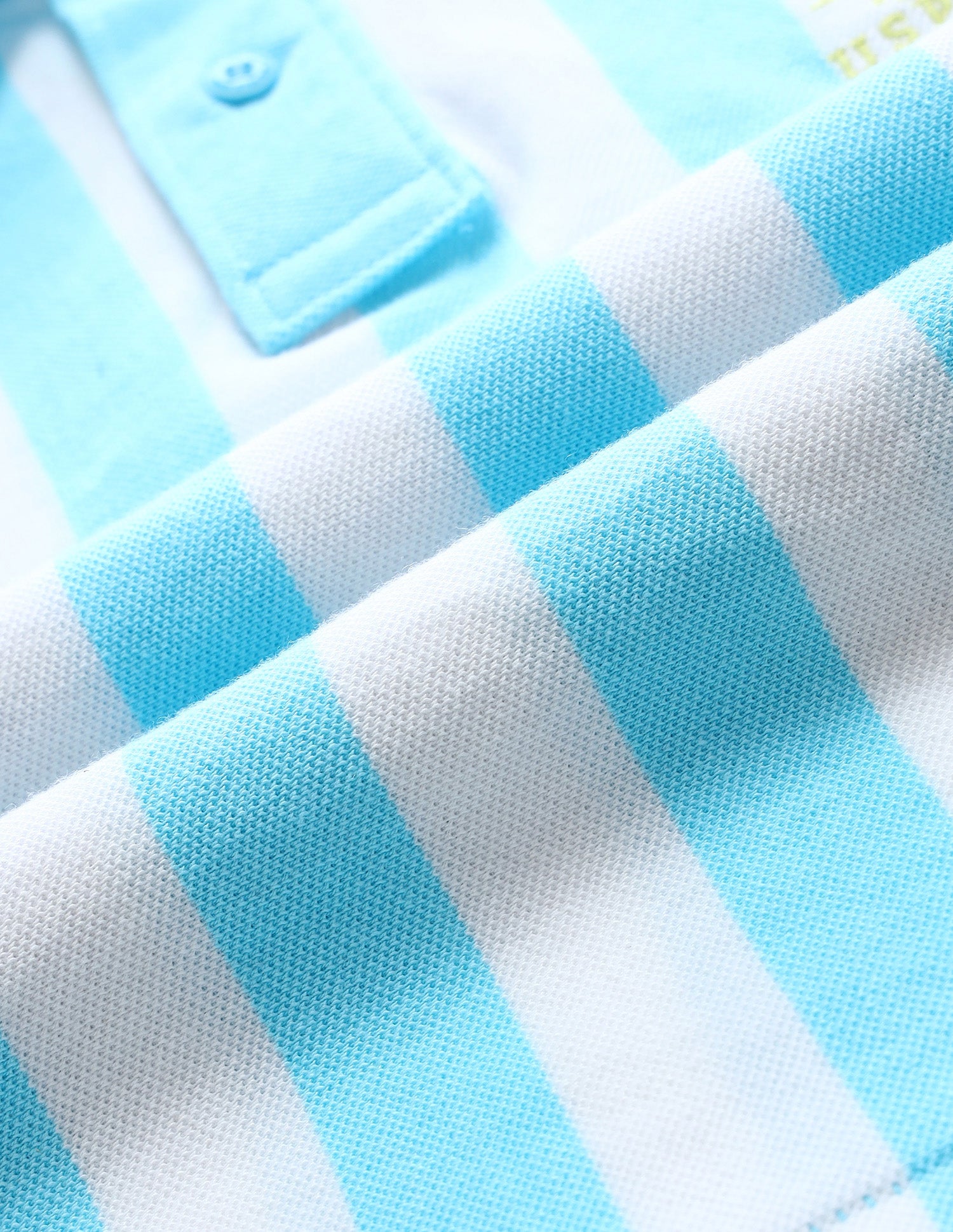 Boys Vertical Striped Regular Fit Polo Shirts Light Blue - U.S. POLO ASSN. | Large