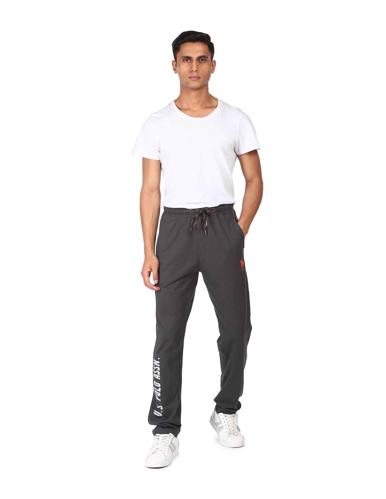 Drawstring Waist Brand Print I720 Lounge Track Pants - Pack Of 1 Dark Grey - U.S. POLO ASSN. | Large