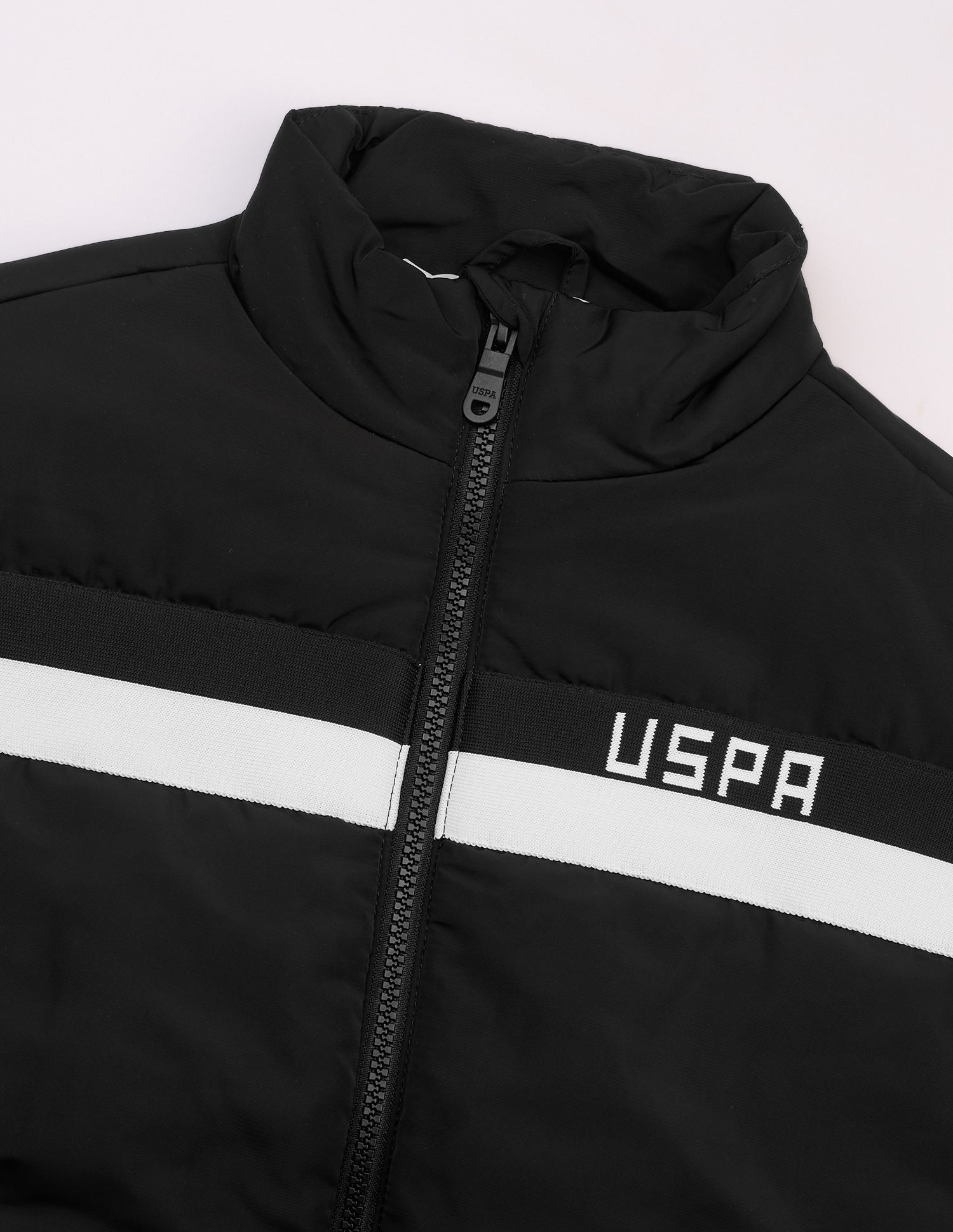 Solid Regular Fit Jacket Black - U.S. Polo Assn. India | Large