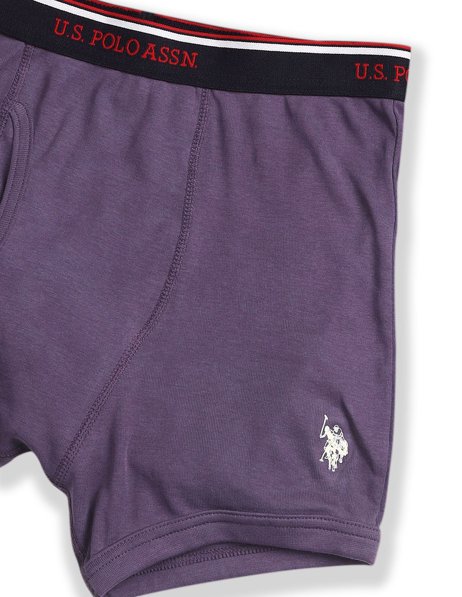 Breathable Soft Cotton I667-P1 Trunks - Pack Of 1 Deep Purple - U.S. Polo Assn. India | Large
