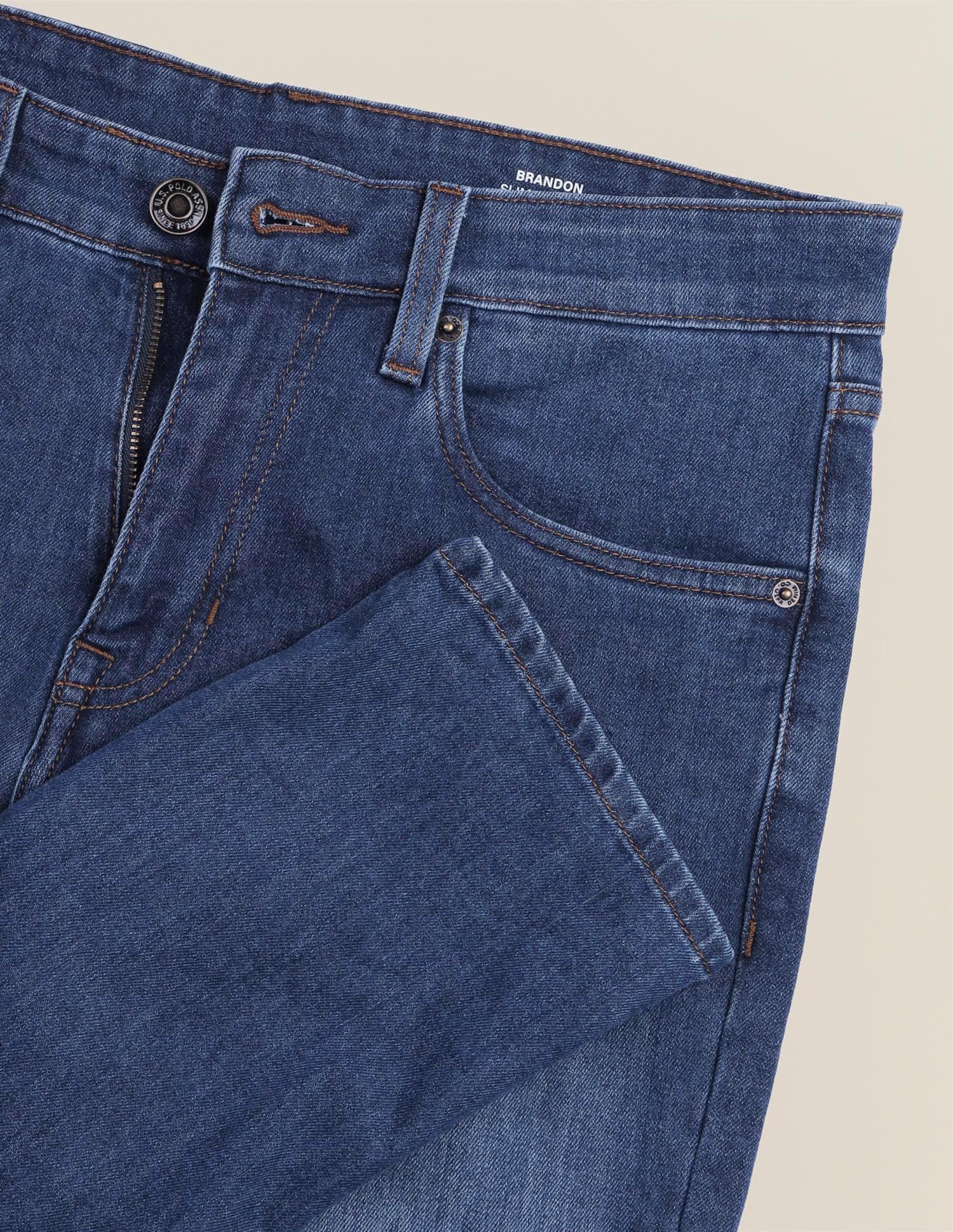 Brandon Slim-Tapered Fit Blue Jeans Blue - U.S. Polo Assn. India | Large