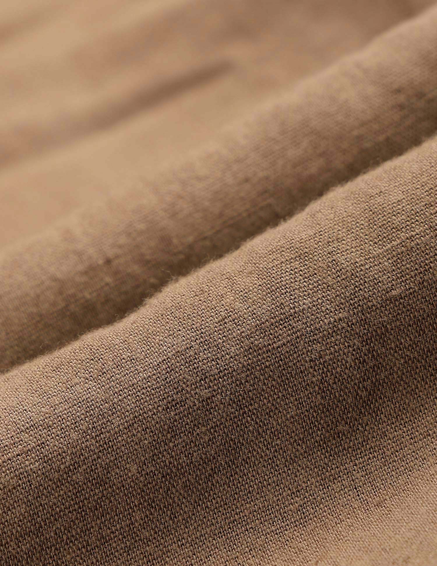 Solid Regular Fit Mandarin Shirt Khaki - U.S. POLO ASSN. | Large