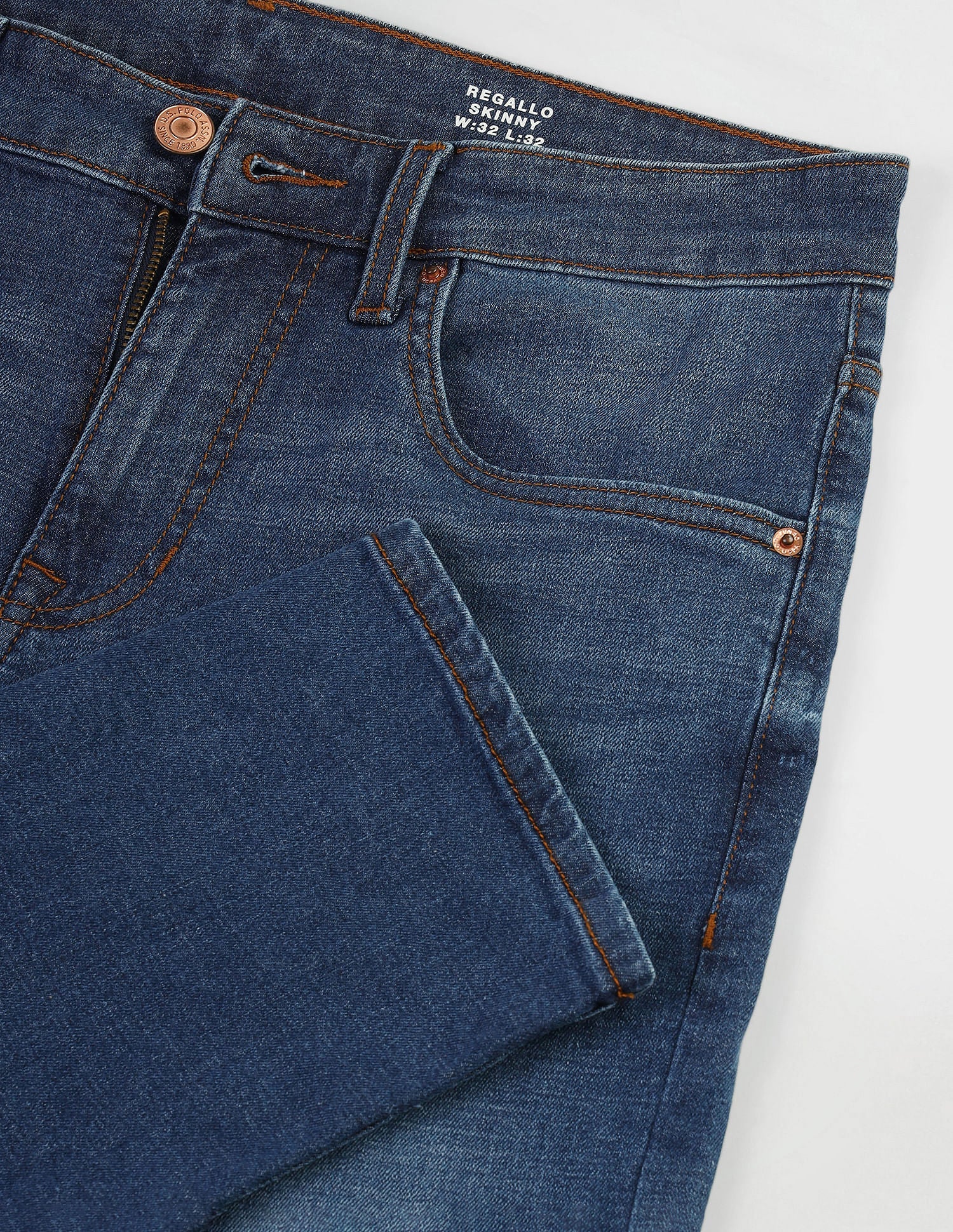 Regallo Skinny Fit Blue Jeans Blue - U.S. Polo Assn. India | Large