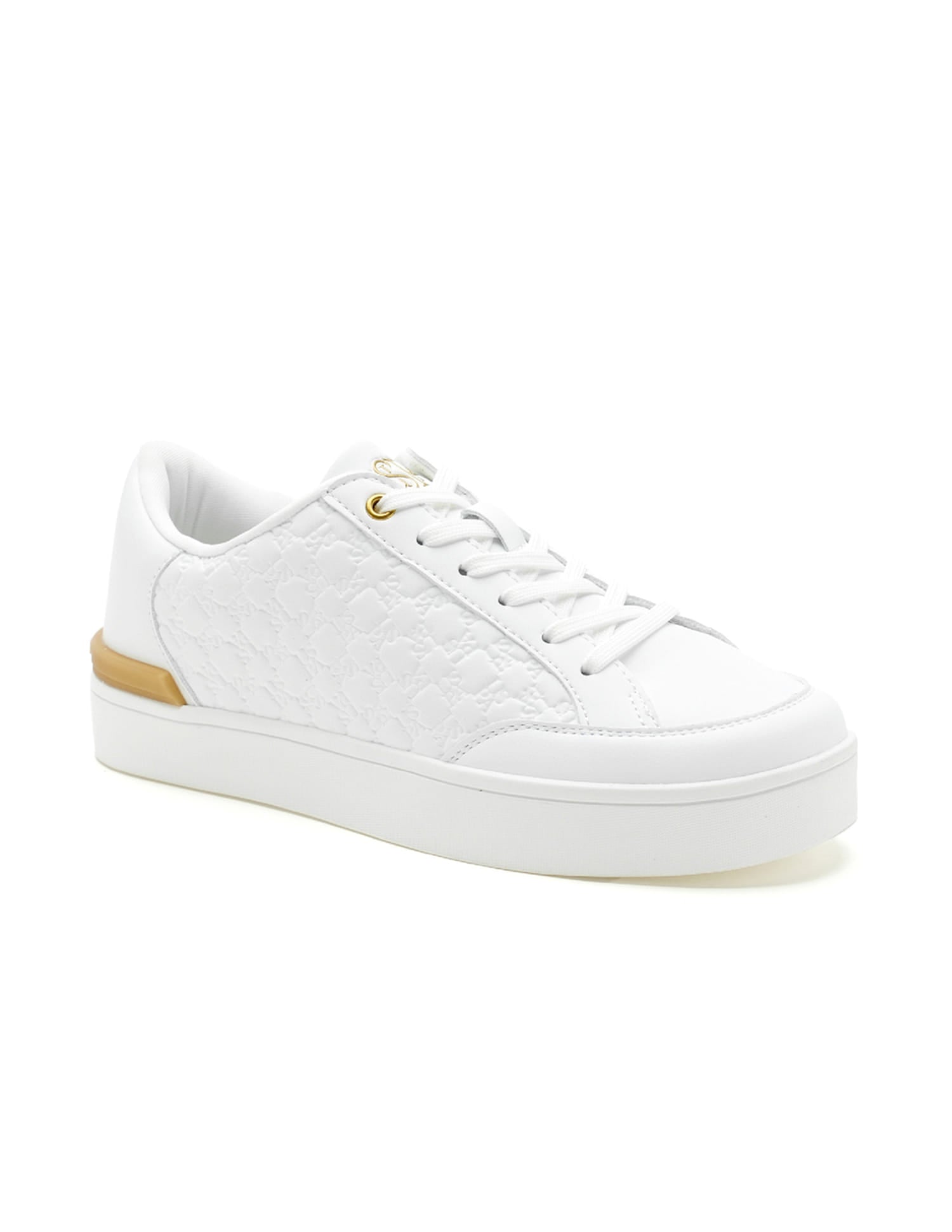 Women Debossed Branding Mila Sneakers White - U.S. Polo Assn. India | Large
