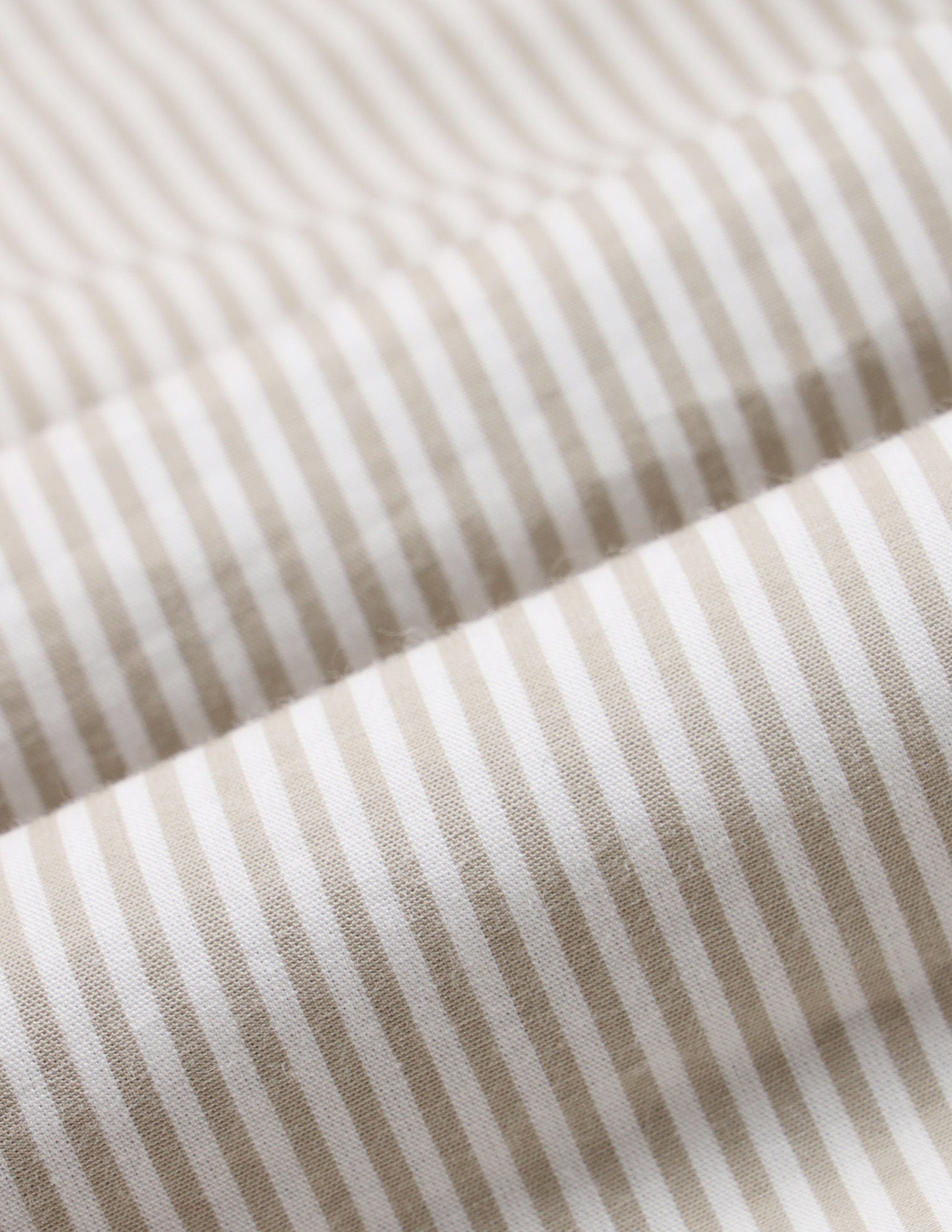 Vertical Striped Embroidered Oversized Fit Shirt Beige - U.S. Polo Assn. India | Large