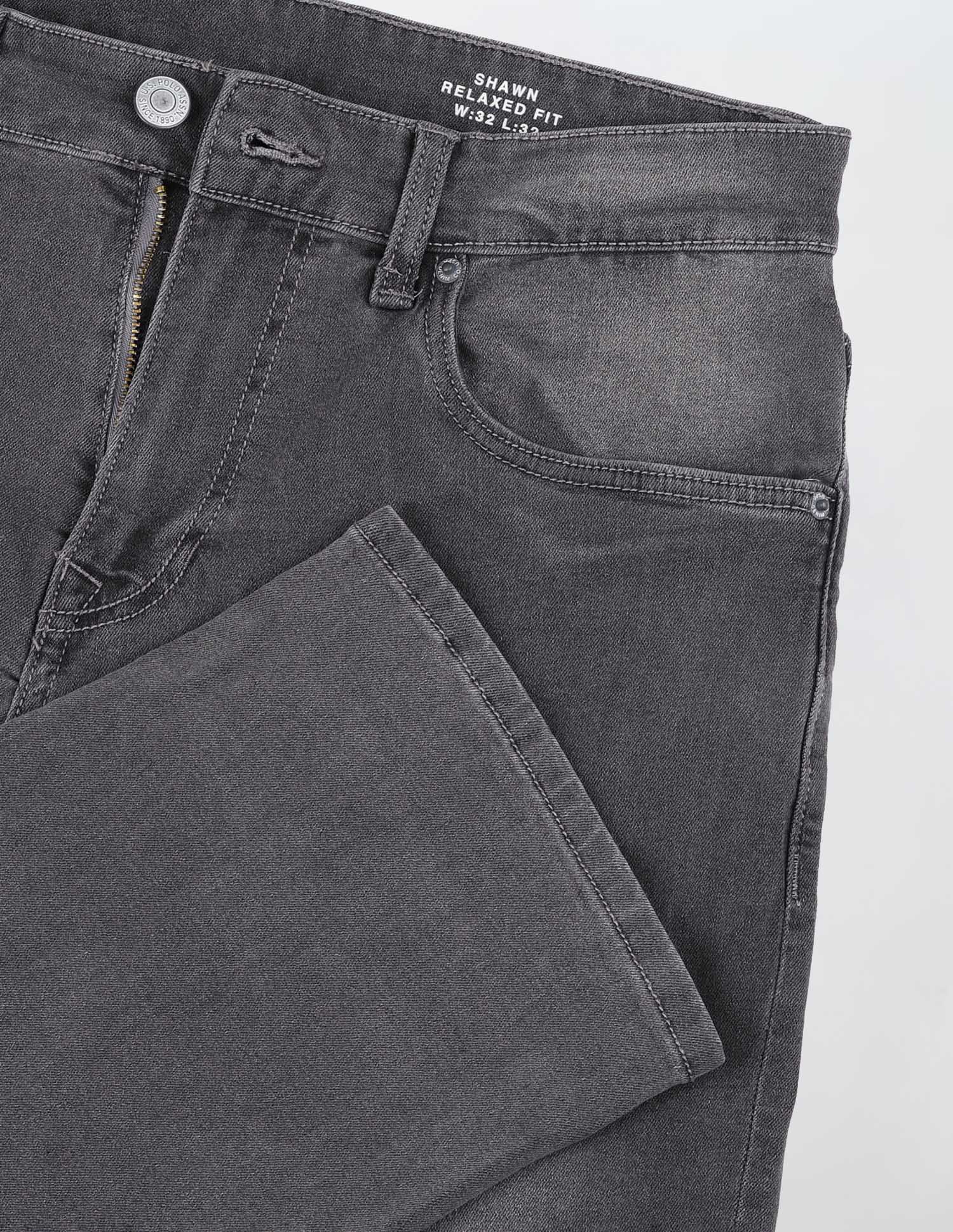 Shawn Relaxed Fit Grey Jeans Grey - U.S. Polo Assn. India | Large