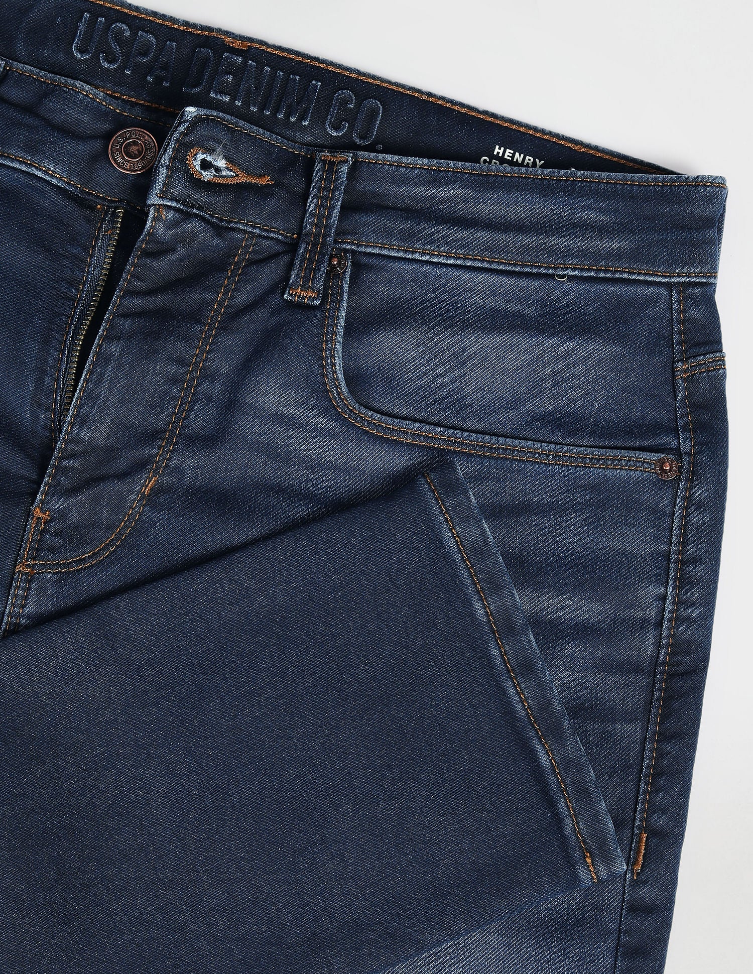 Henry Cropped Regular Fit Blue Jeans Blue - U.S. POLO ASSN. | Large