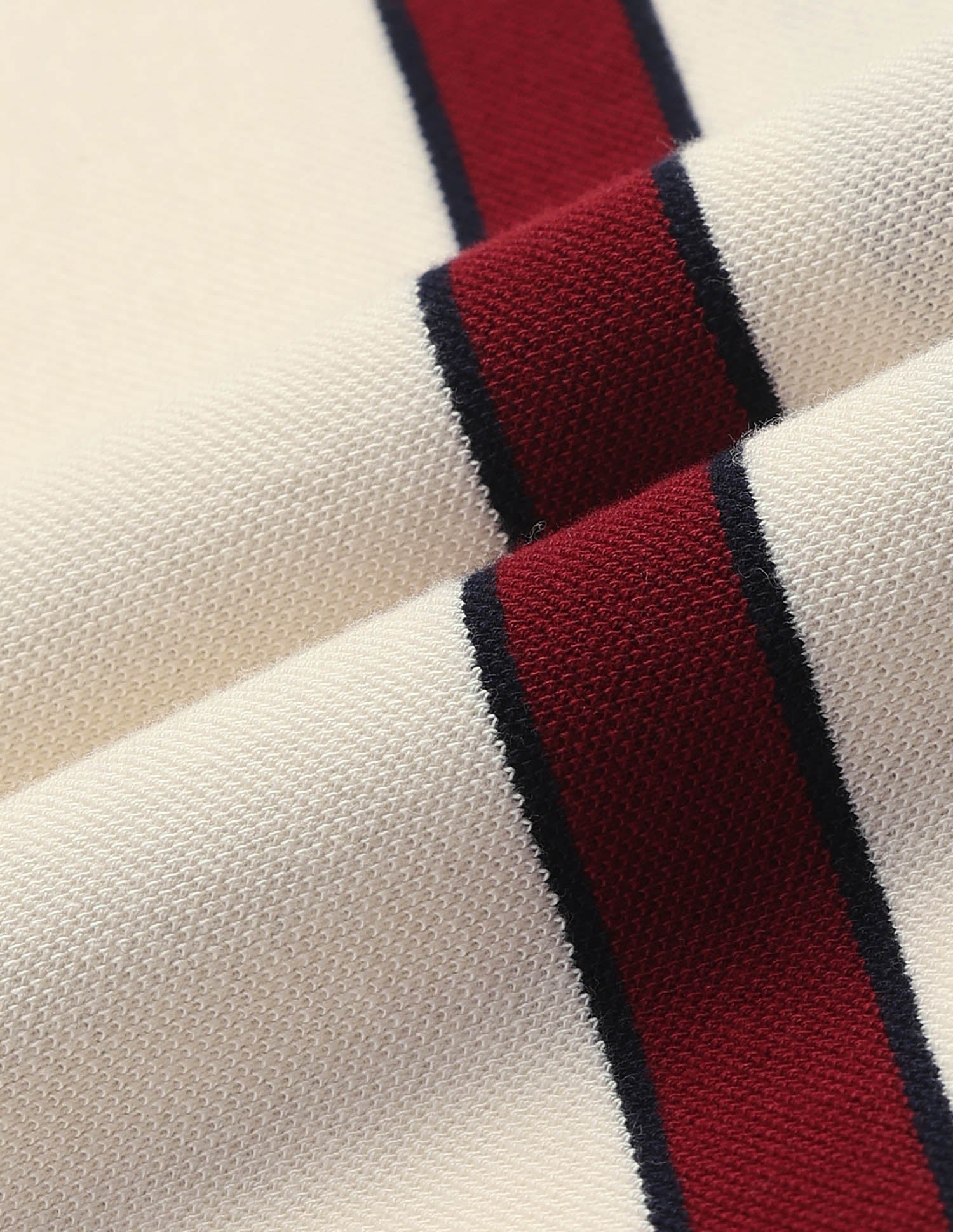 Vertical Striped Gold Cup Polo Shirt Off White - U.S. Polo Assn. India | Large