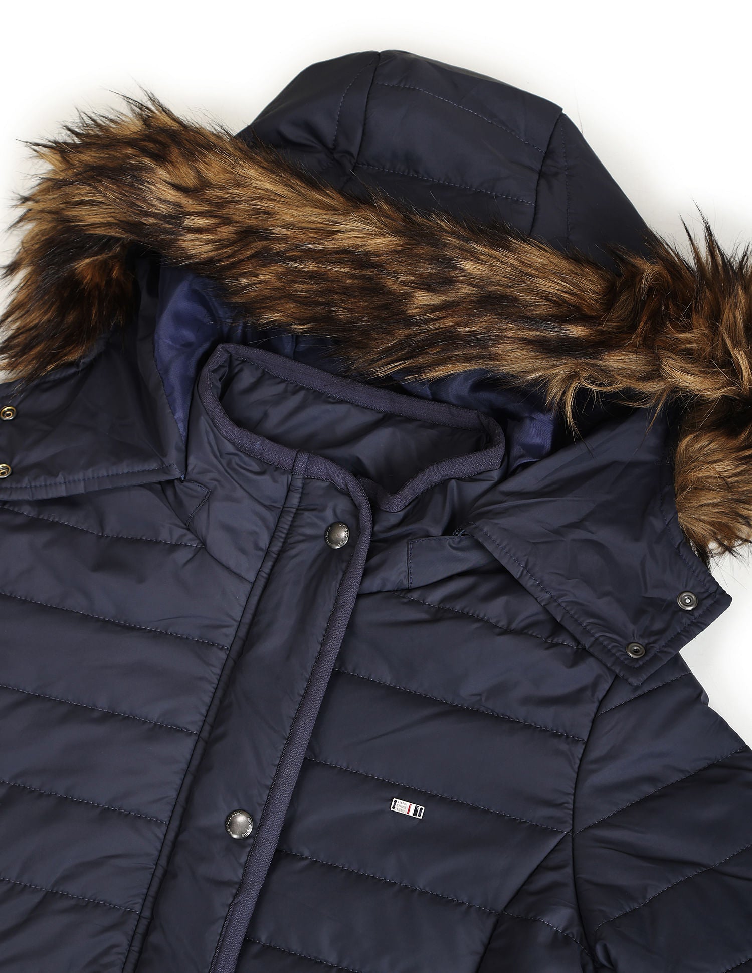 Detachable Hood Puffer Jacket Dark Grey - U.S. Polo Assn. India | Large