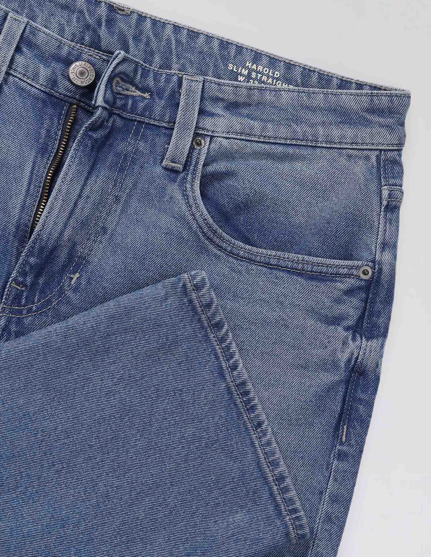 Harold Slim Straight Fit Vintage Jeans Light Blue - U.S. Polo Assn. India | Large