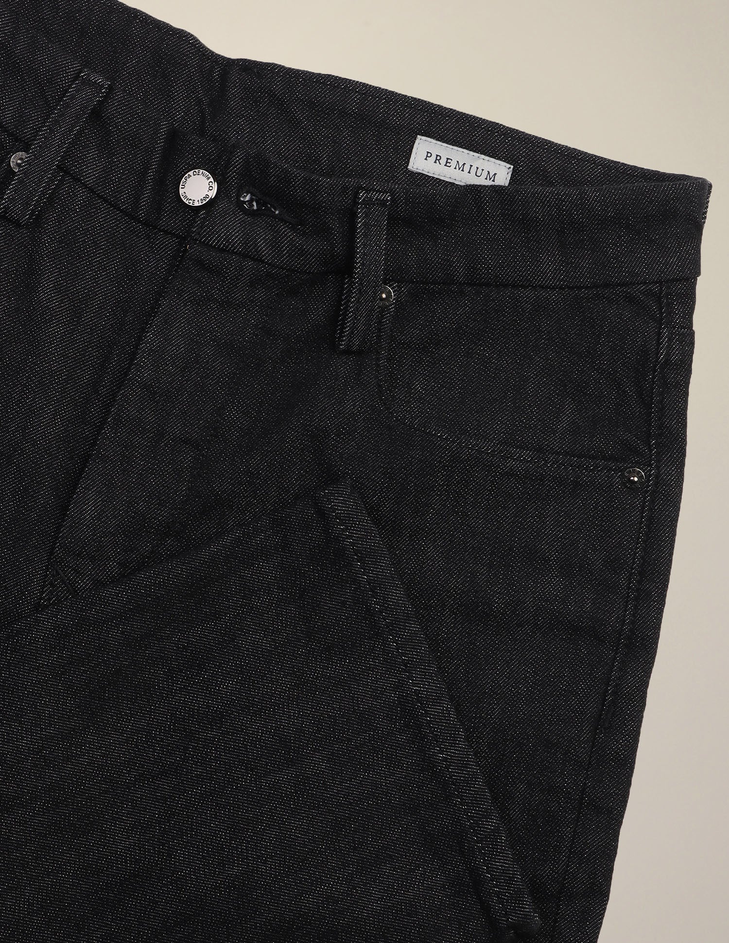 Harold Slim Straight Fit Black Jeans Black - U.S. Polo Assn. India | Large