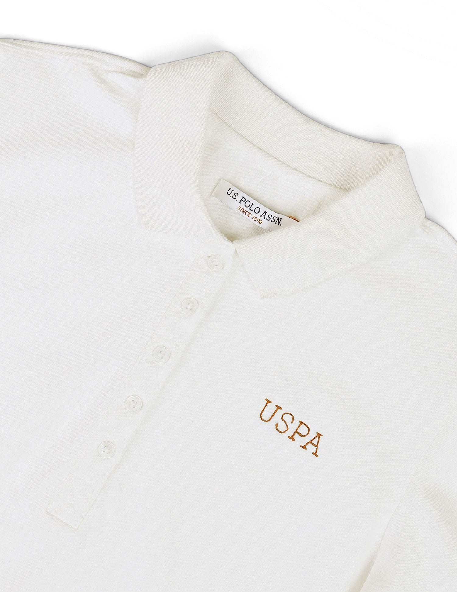 Rice Stitch Logo Polo Shirt White - U.S. POLO ASSN. | Large