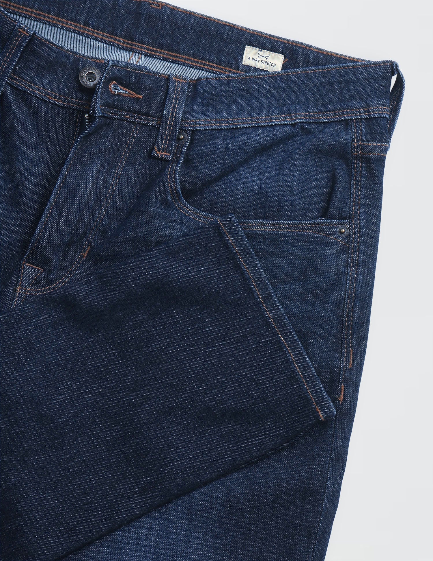 Brandon Slim-Tapered Fit Blue Jeans Mid Blue - U.S. Polo Assn. India | Large