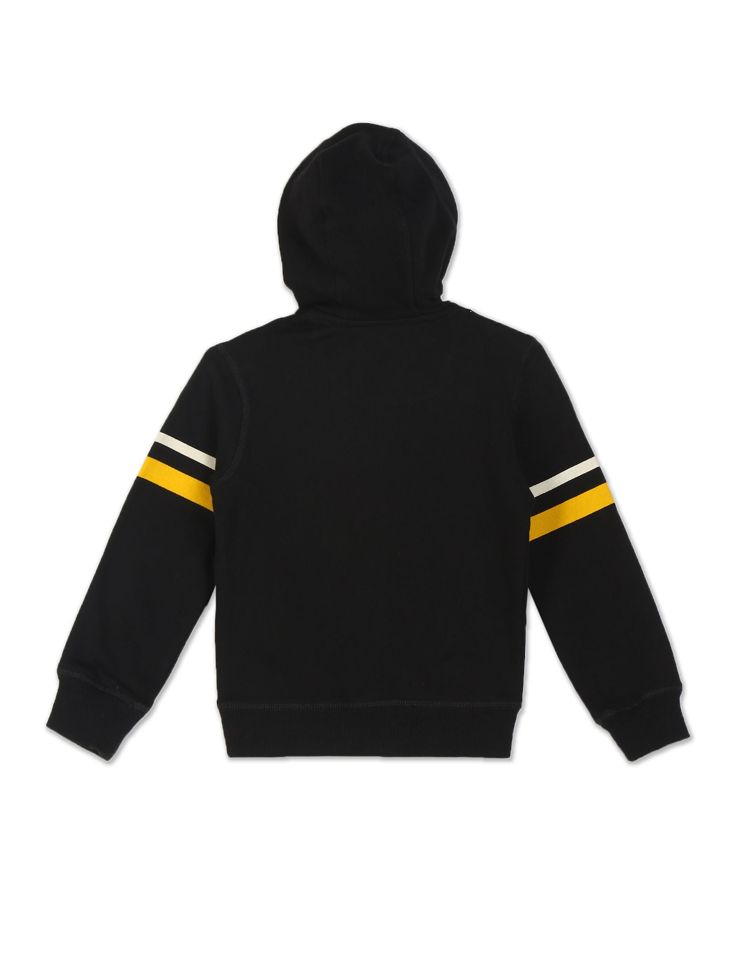 Long Sleeve Brand Print Hooded Sweatshirt Black - U.S. POLO ASSN. | Large