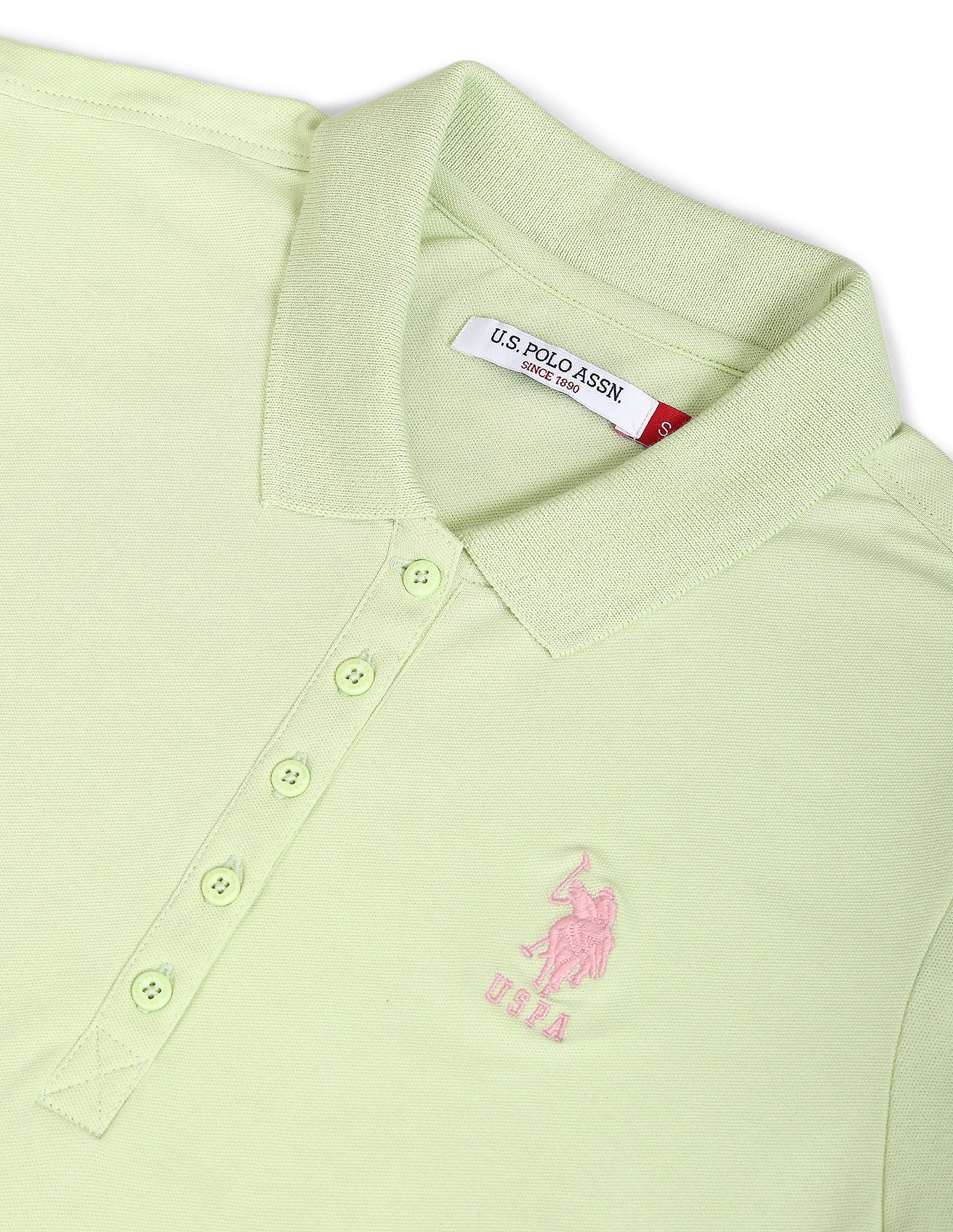 Solid Slim Polo Shirt Mint - U.S. POLO ASSN. | Large