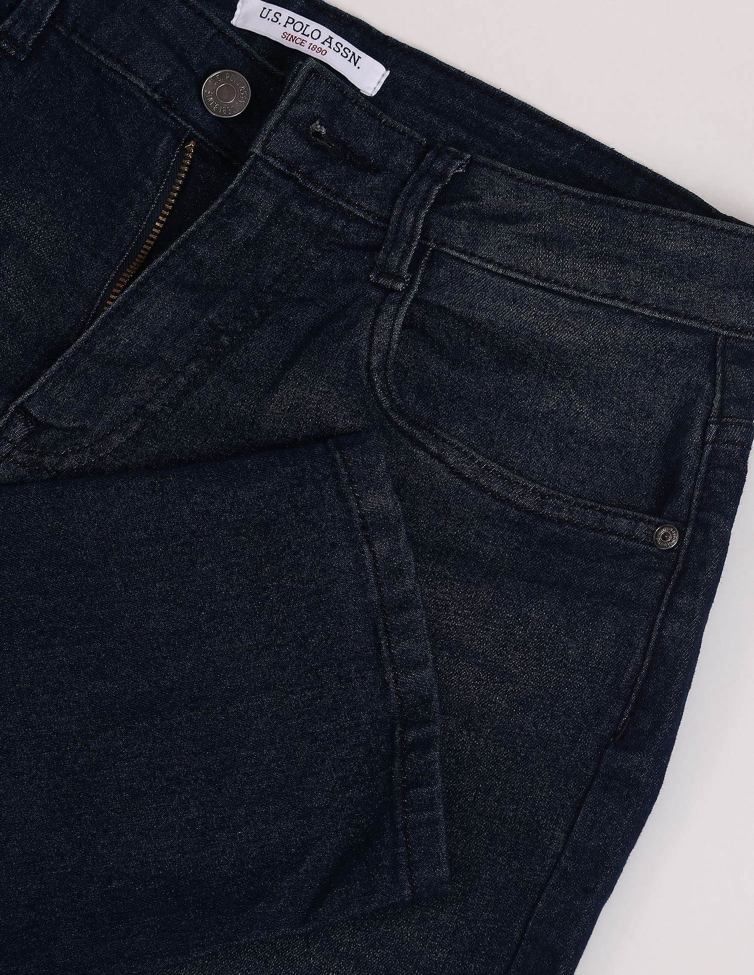 Stone Wash Mom Fit Jeans Dark Blue - U.S. Polo Assn. India | Large