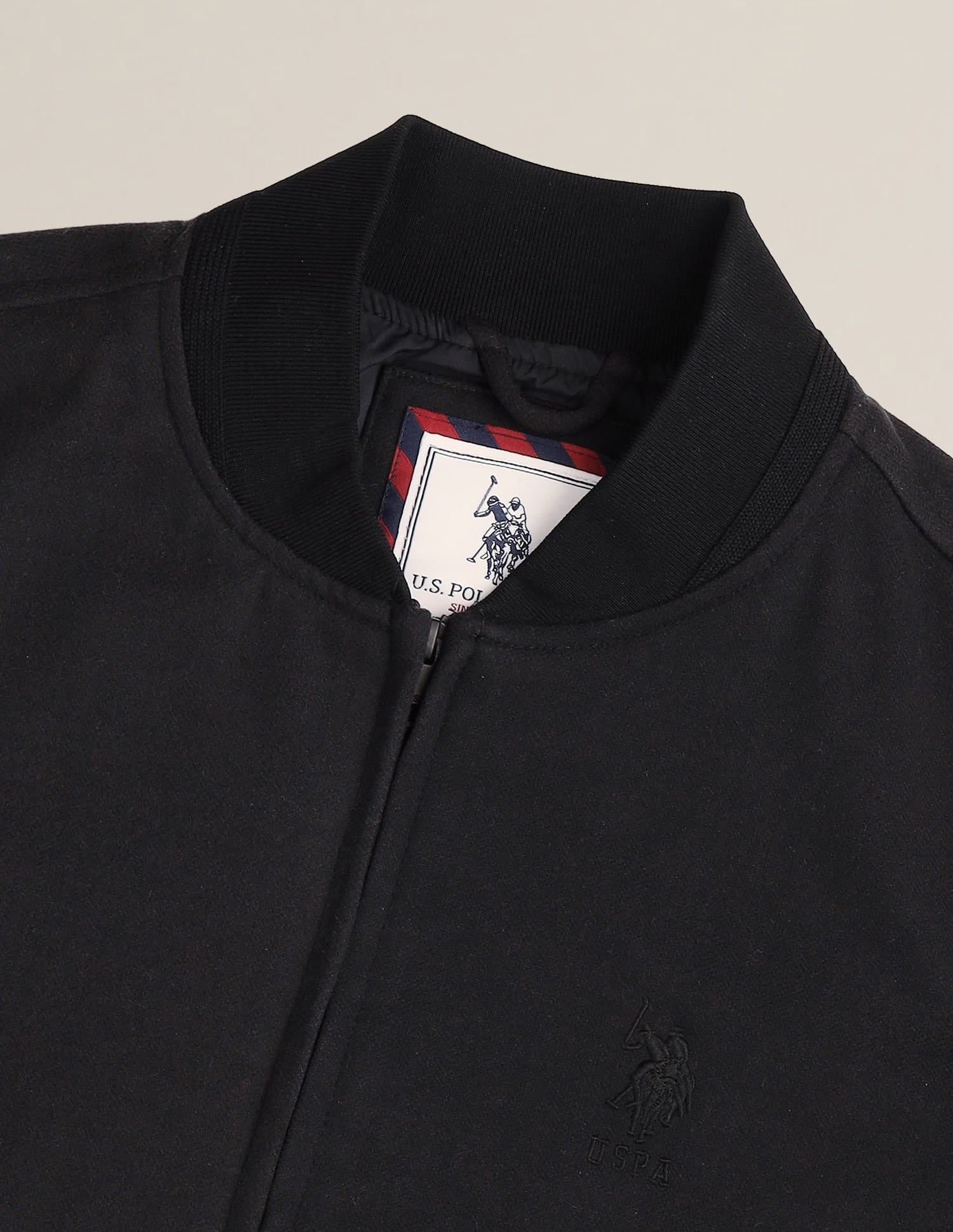 Knitted Bomber Jacket Black - U.S. Polo Assn. India | Large