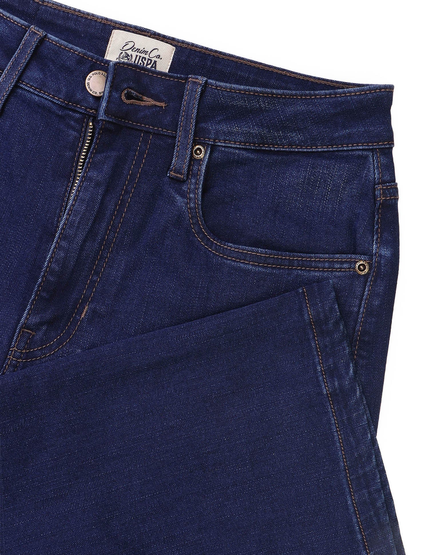 Wide Leg Fit Blue Jeans Dark Blue - U.S. Polo Assn. India | Large