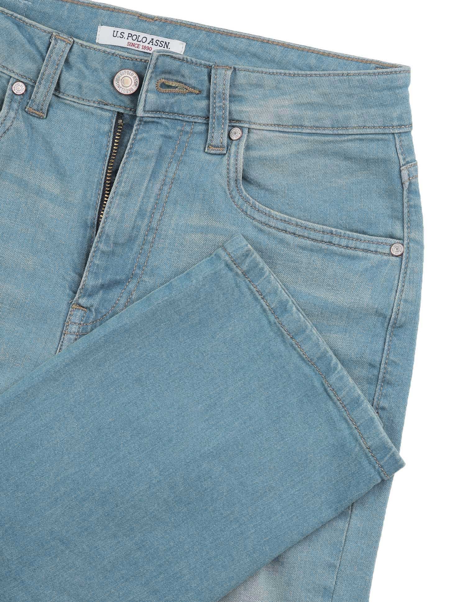 High Rise Straight Fit Jeans Blue - U.S. POLO ASSN. | Large