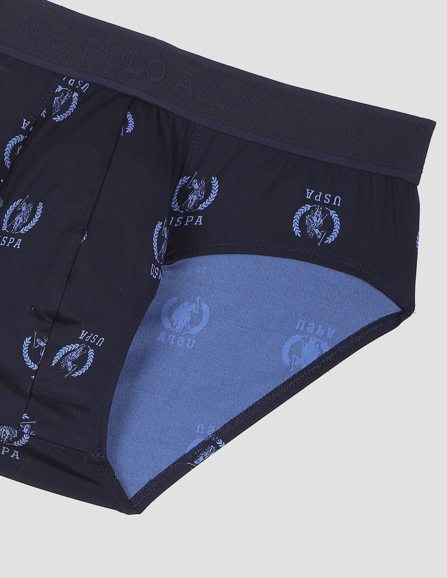 Nylon Stretch Printed AB002 Active Briefs - Pack Of 1 Navy - U.S. POLO ASSN. | Large