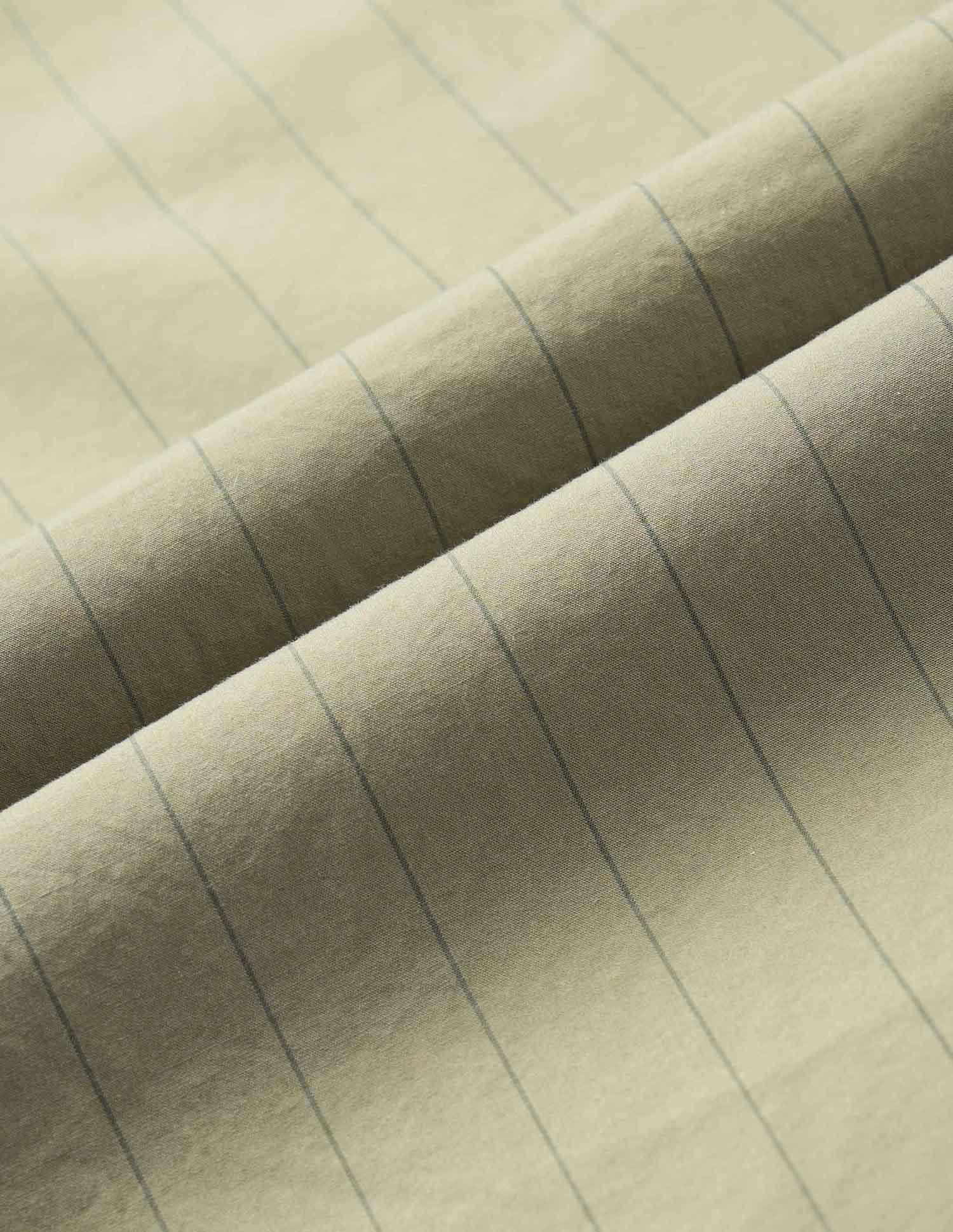 Pacho X Vertical Striped Tailored Fit Shirt Light Olive - U.S. POLO ASSN. | Large