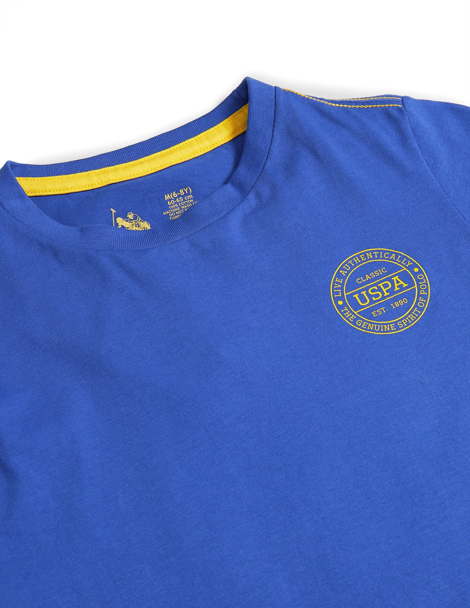 Ribbed Neck Cotton IKEA Lounge T-Shirt - Pack Of 1 Blue - U.S. POLO ASSN. | Large