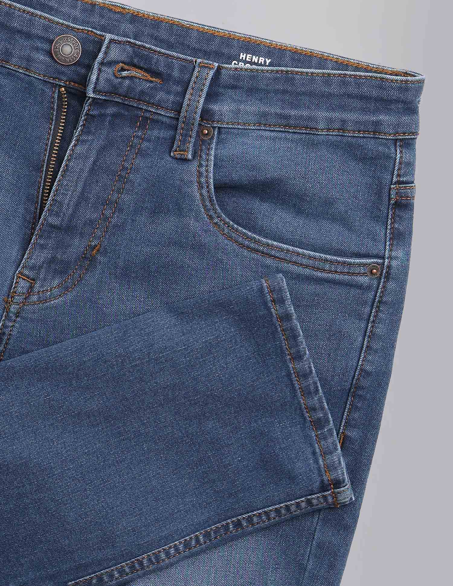 Henry Tapered Fit Blue Jeans Blue - U.S. Polo Assn. India | Large