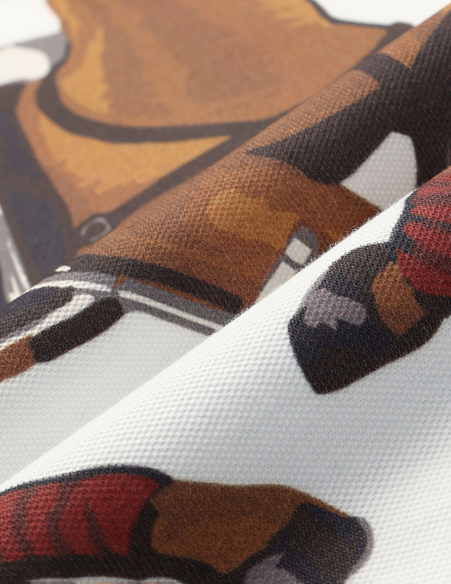 Graphic Print Muscle Fit Polo Shirt Ivory - U.S. POLO ASSN. | Large