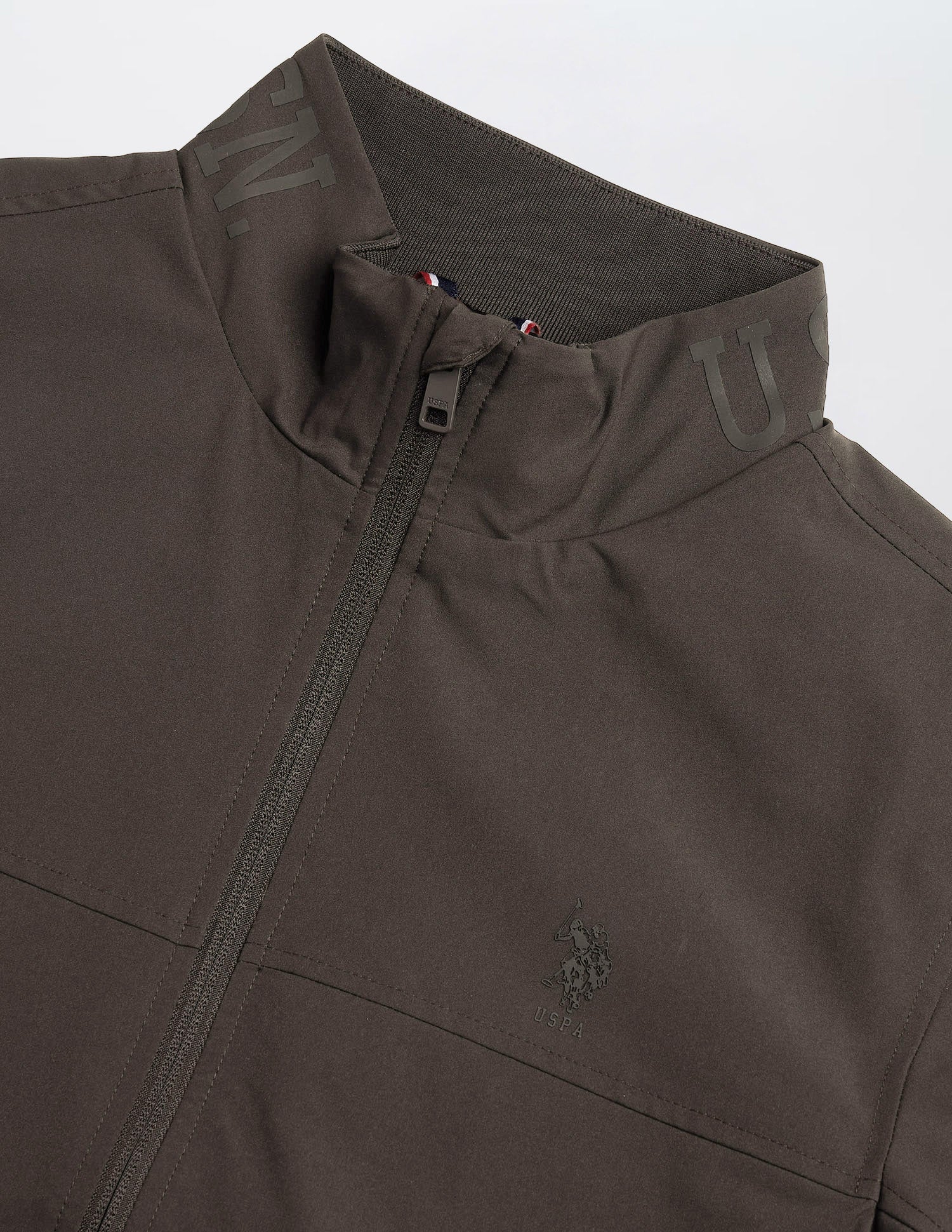 Regular Fit Solid Casual Jacket Choco - U.S. Polo Assn. India | Large