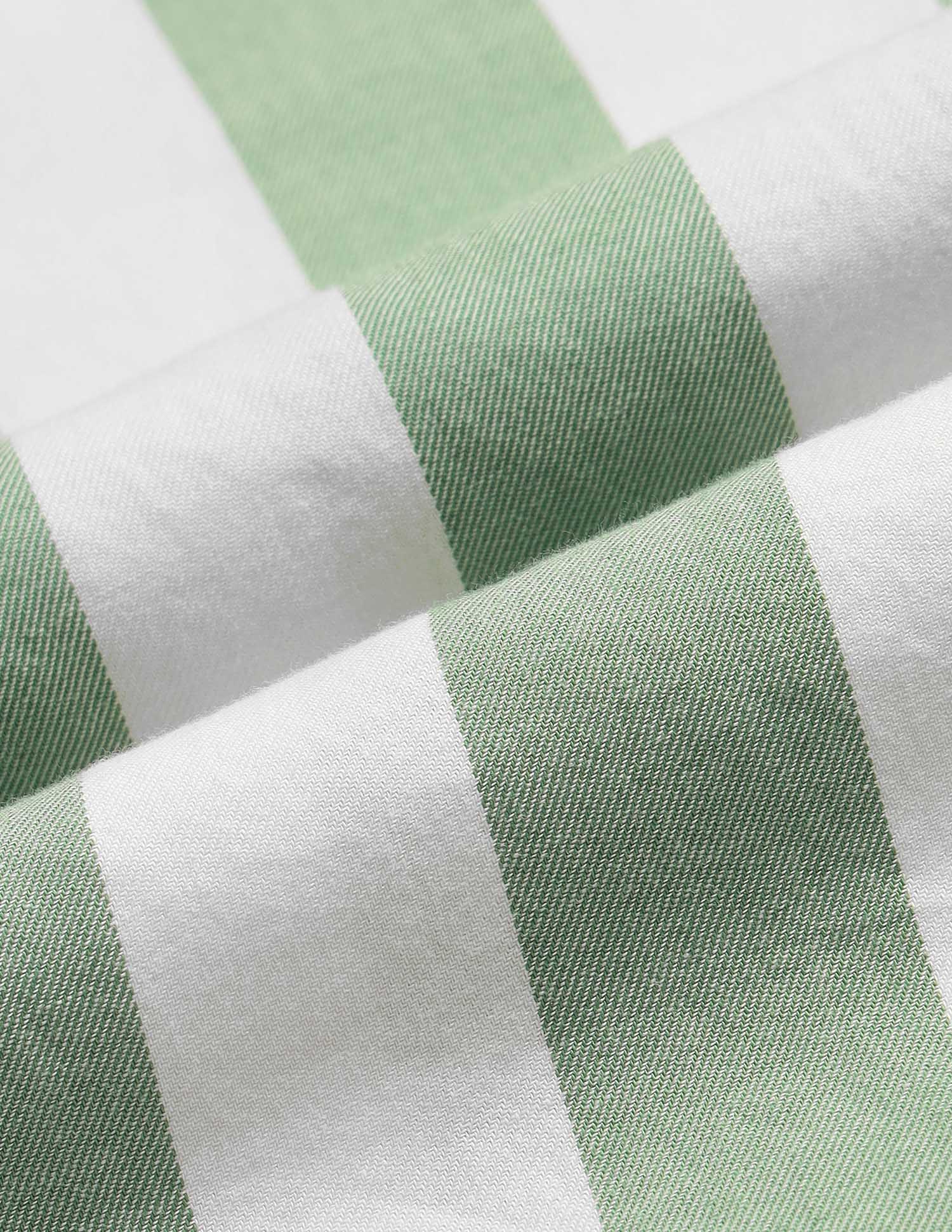 Vertical Striped Twill Shirt Green - U.S. Polo Assn. India | Large