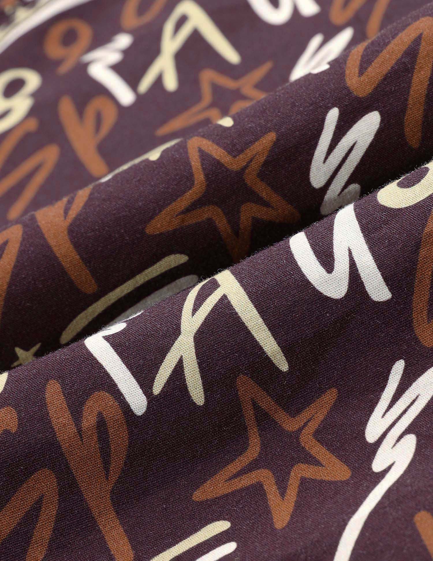 Boys All Over Printed Cuban Shirt Brown - U.S. POLO ASSN. | Large