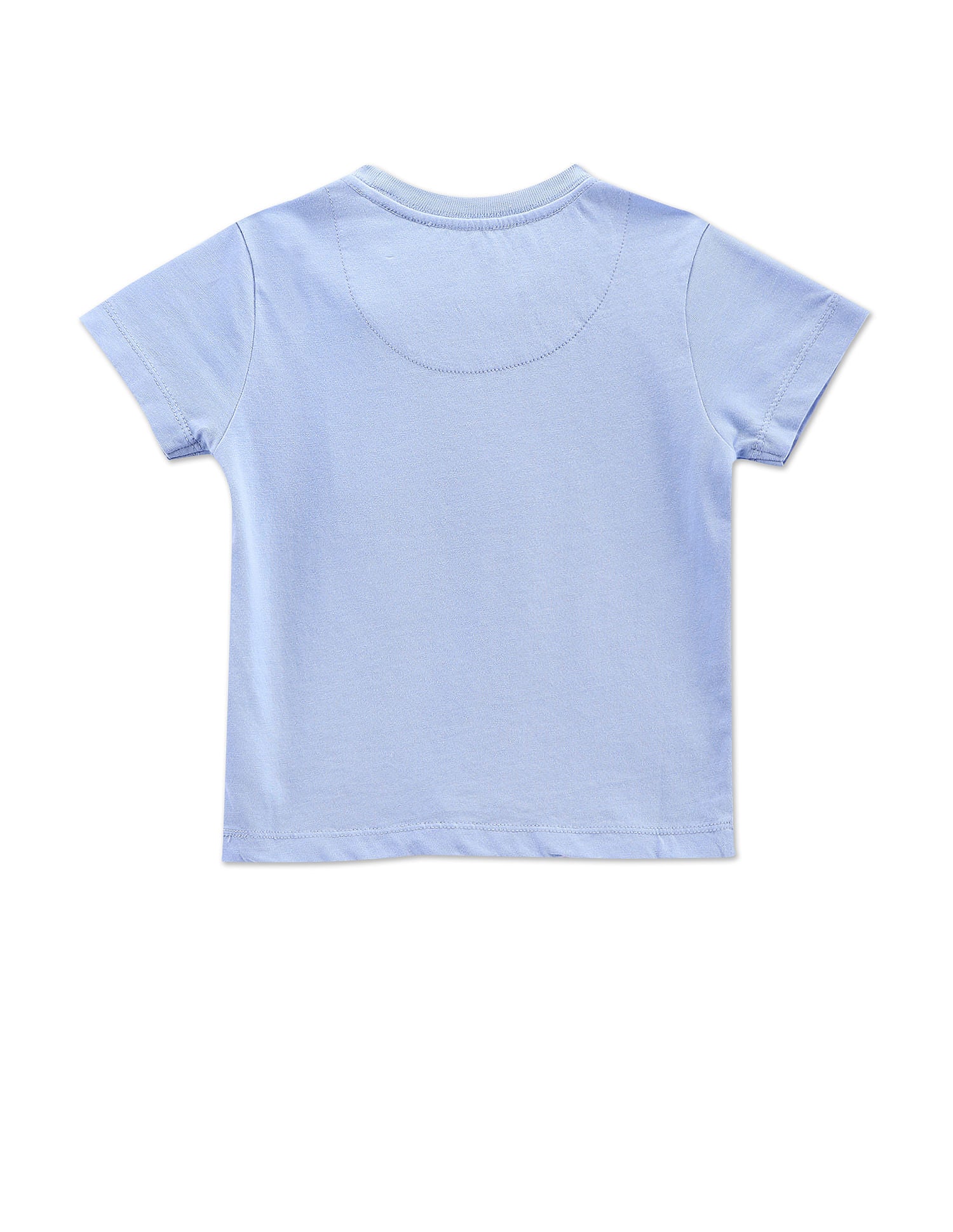 Brand Print Cotton T-Shirt Light Blue - U.S. POLO ASSN. | Large