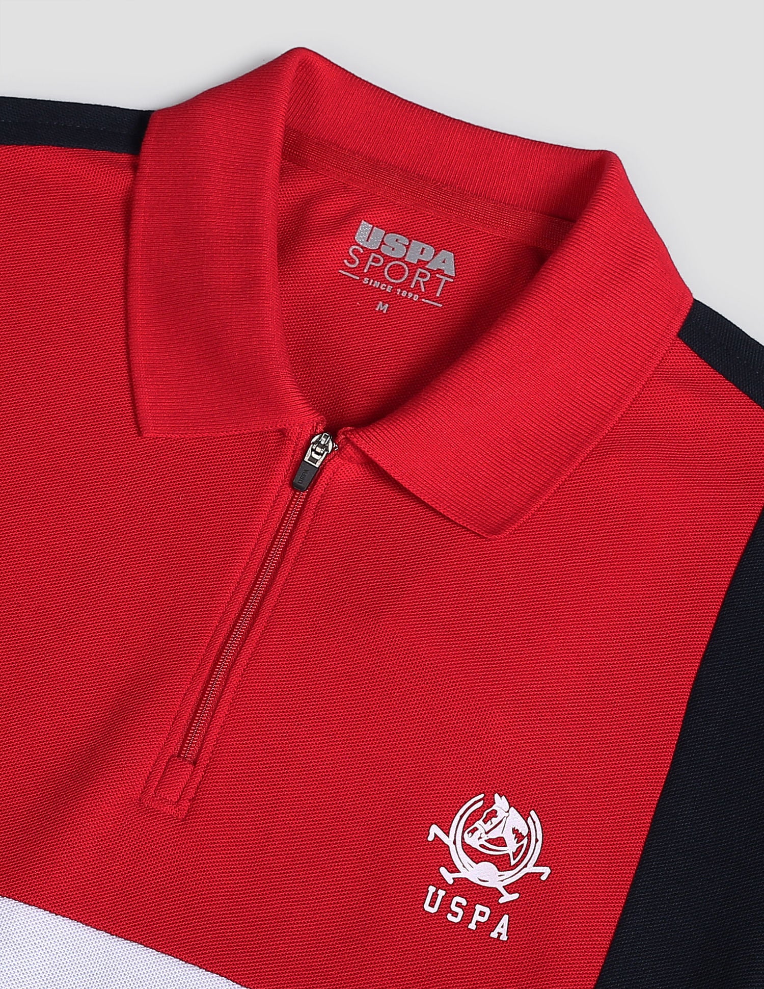 Panelled Sport Polo Shirt Navy - U.S. Polo Assn. India | Large