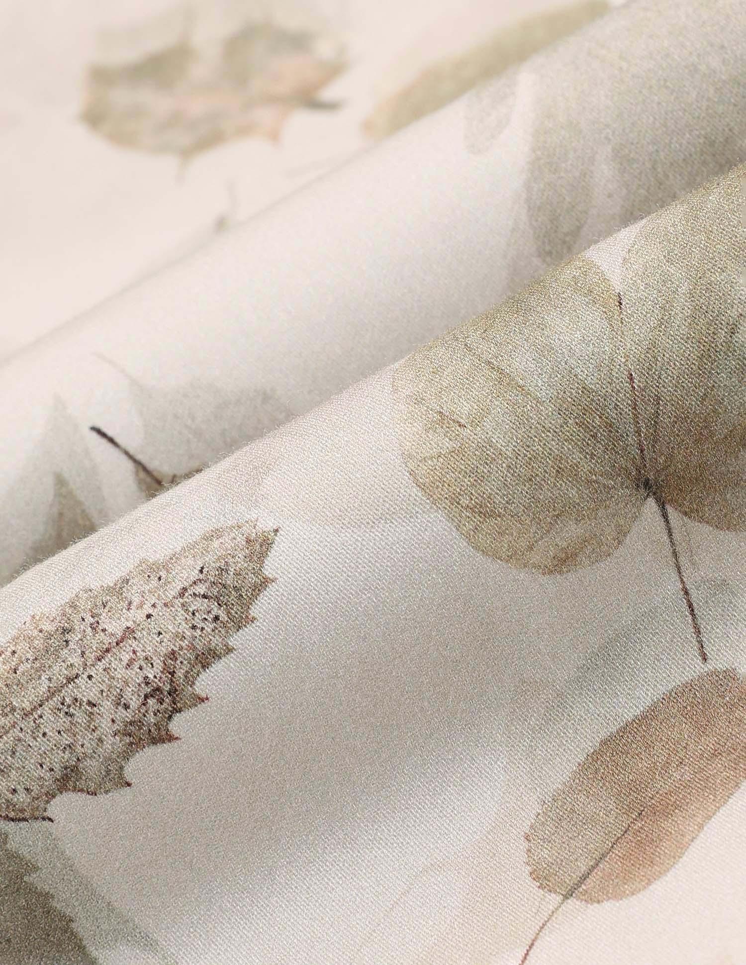 Tropical Printed Pure Cotton Shirt Beige - U.S. POLO ASSN. | Large