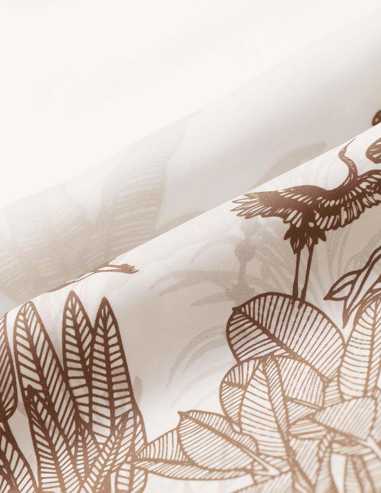 Floral Printed Regular Fit Shirt Brown - U.S. POLO ASSN. | Large