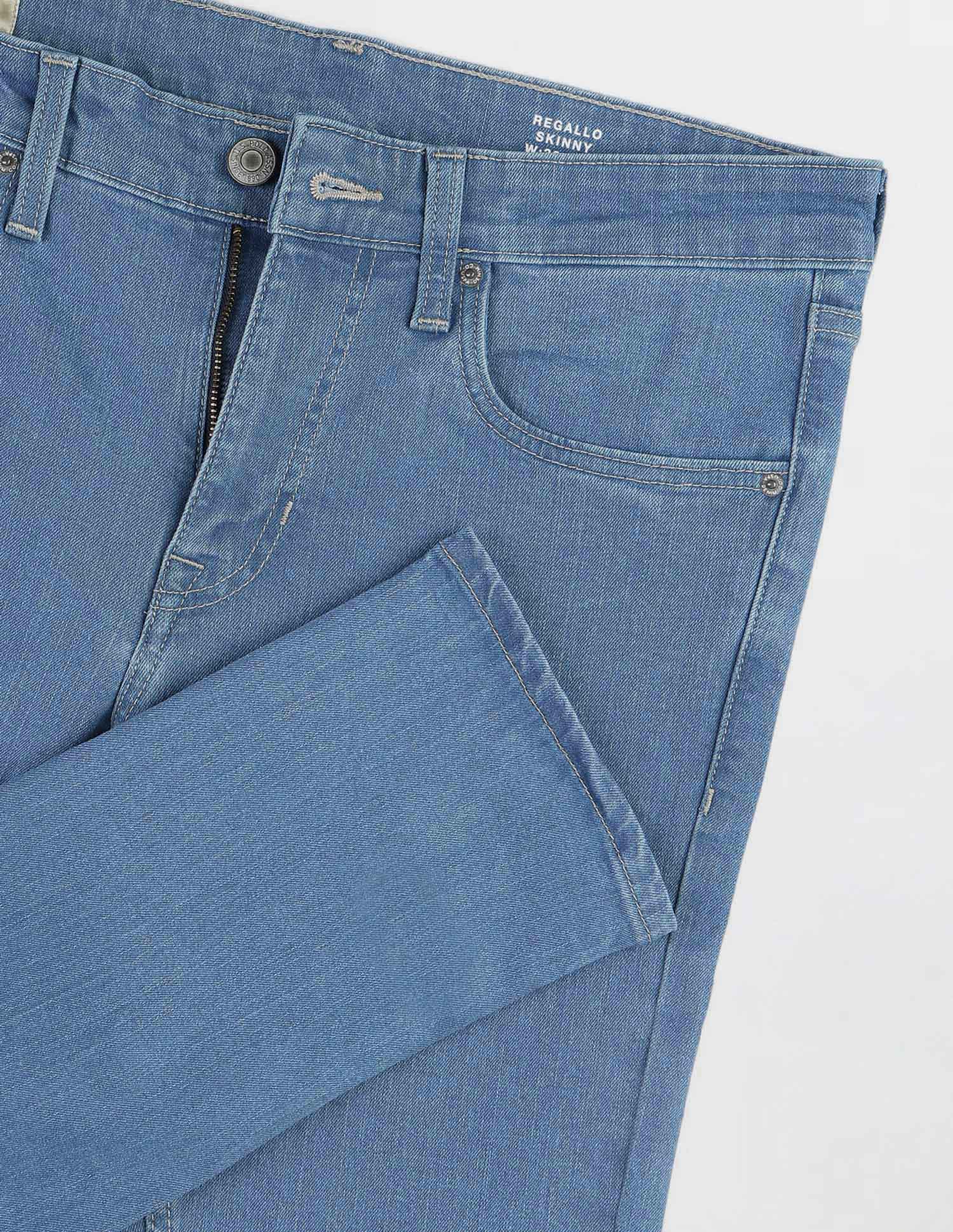 Regallo Skinny Fit Mid Rise Jeans Med Blue - U.S. Polo Assn. India | Large