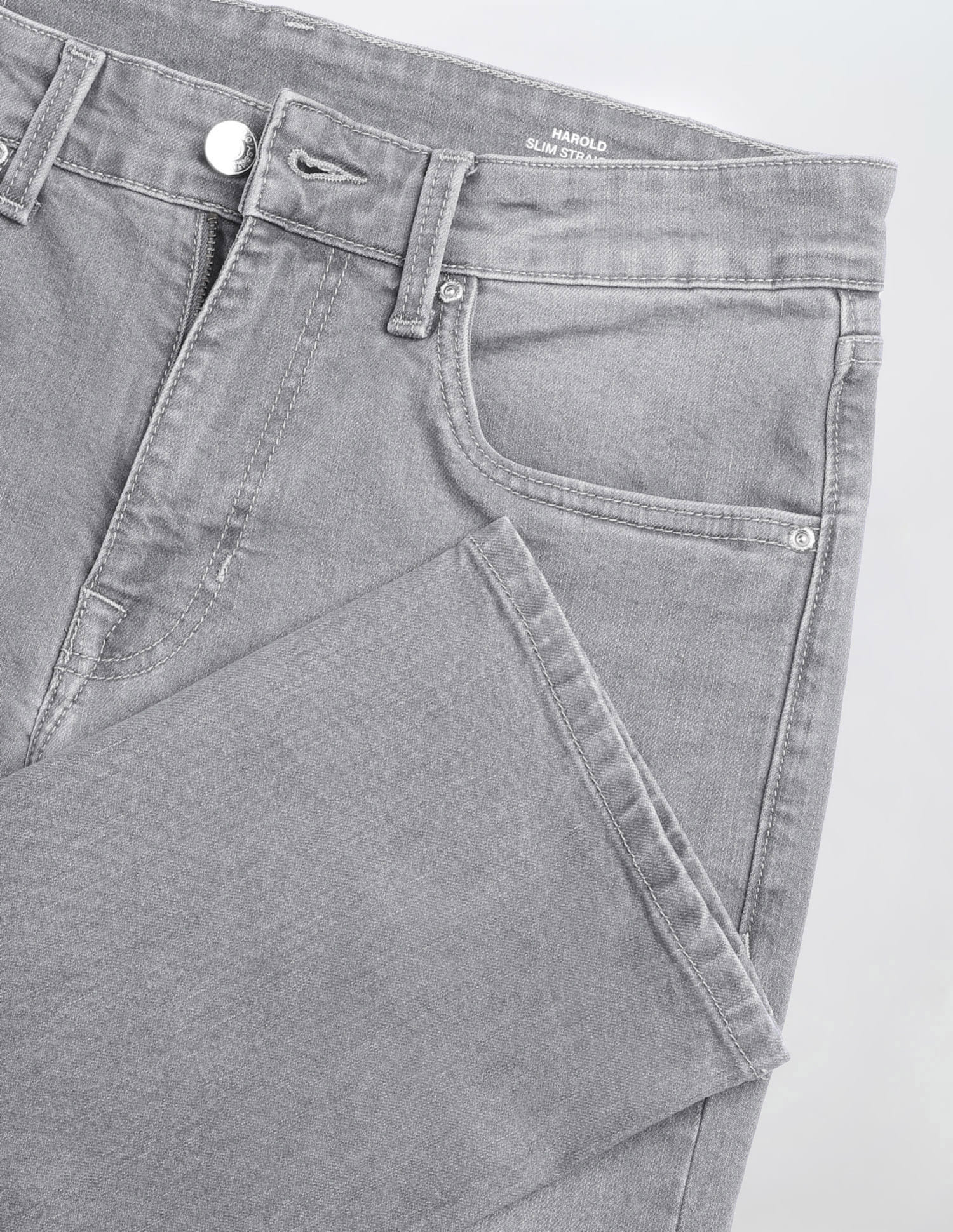 Solid Slim Straight Fit Jeans Grey - U.S. Polo Assn. India | Large