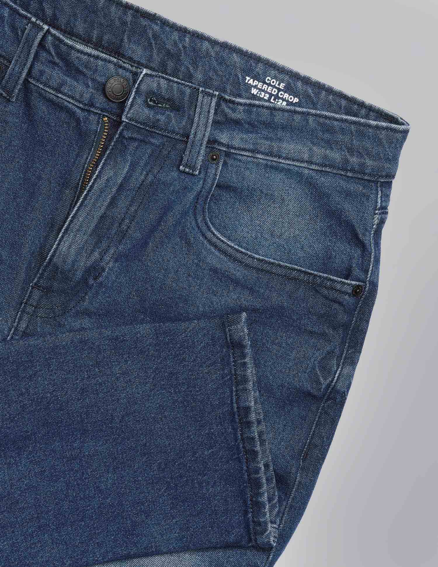 Cole Comfort Cropped Fit Blue Jeans Dark Blue - U.S. Polo Assn. India | Large
