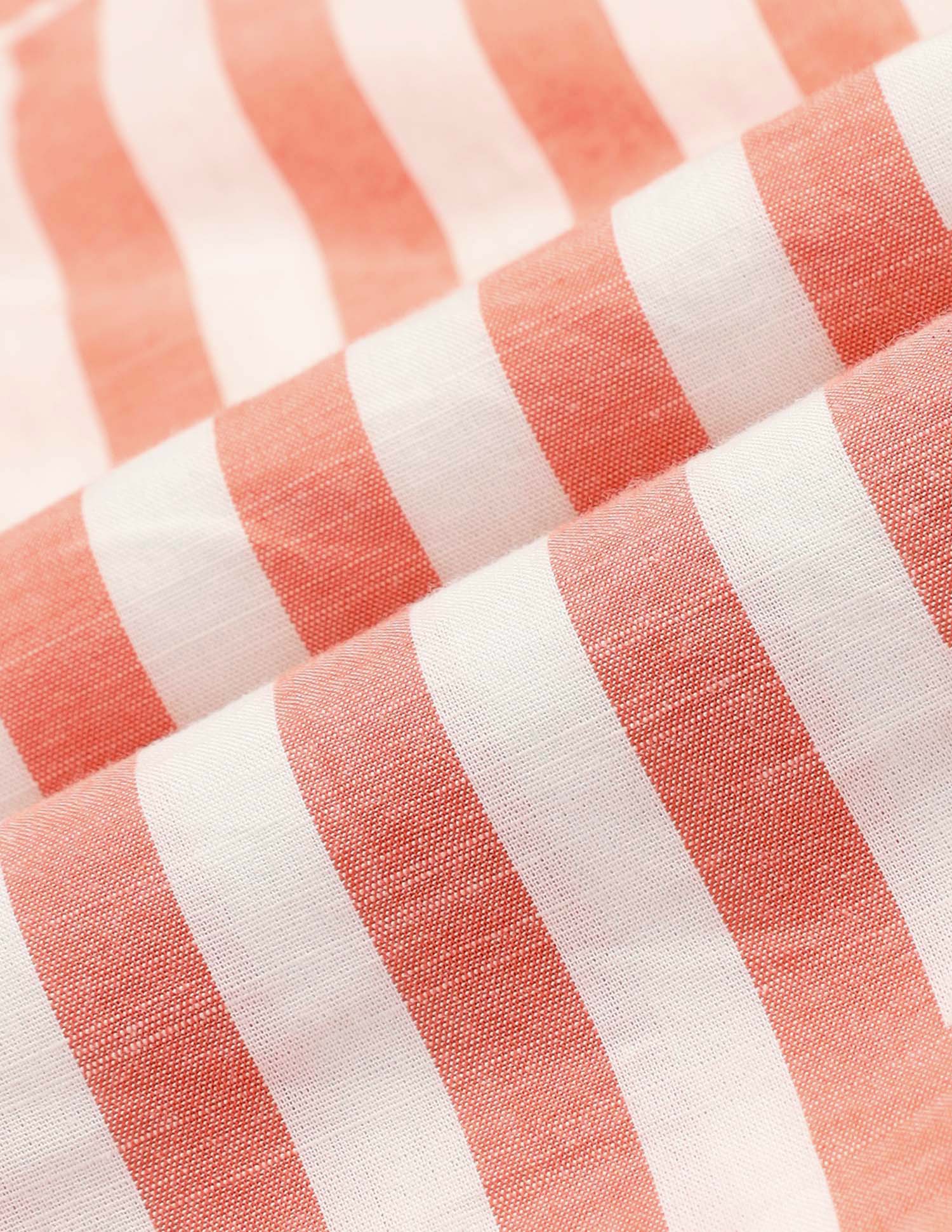 Boys Vertical Striped Mandarin Shirt Orange - U.S. POLO ASSN. | Large