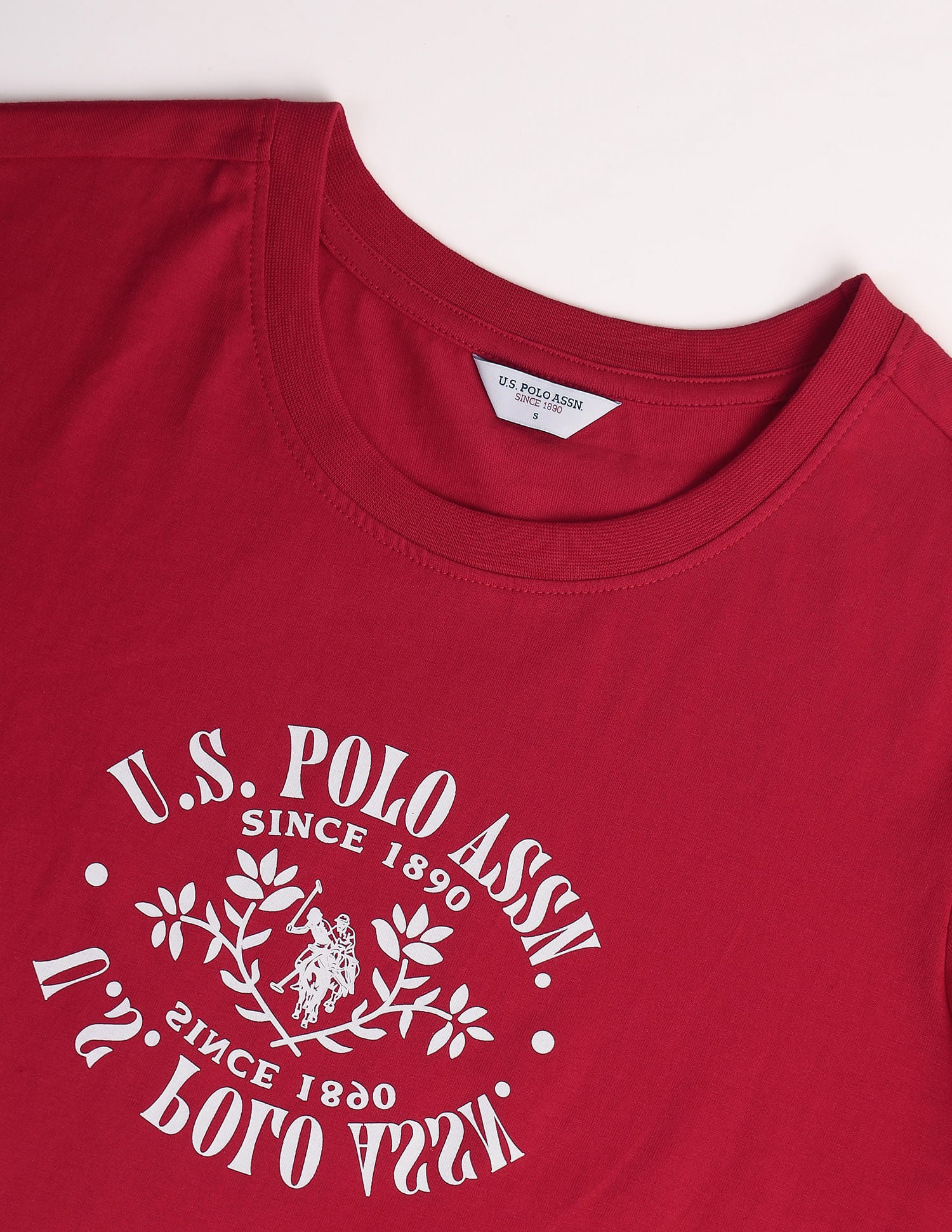 Pure Cotton Brand Print T-Shirt Red - U.S. POLO ASSN. | Large