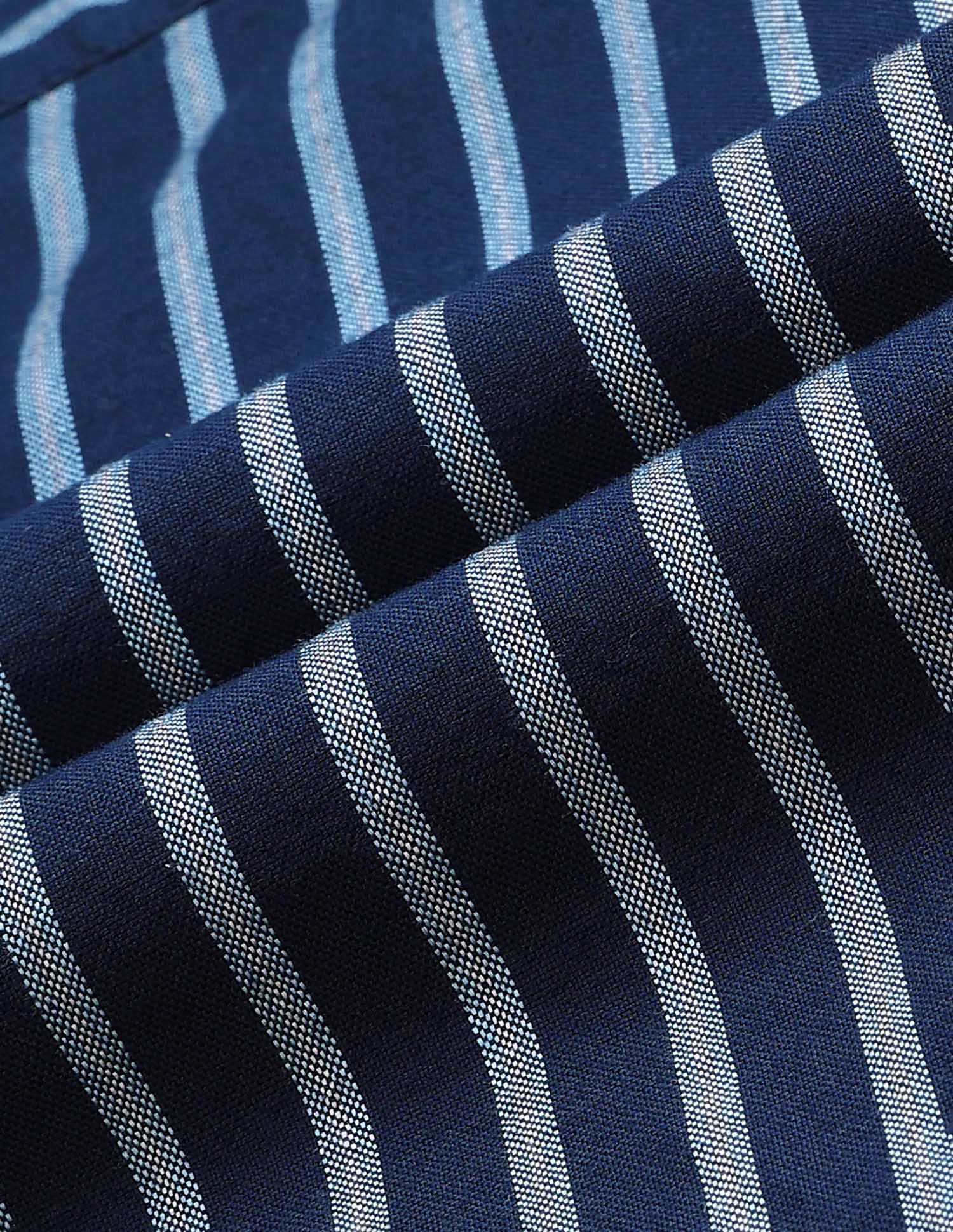 Boys Vertical Striped Regular Fit Shirt Navy - U.S. POLO ASSN. | Large