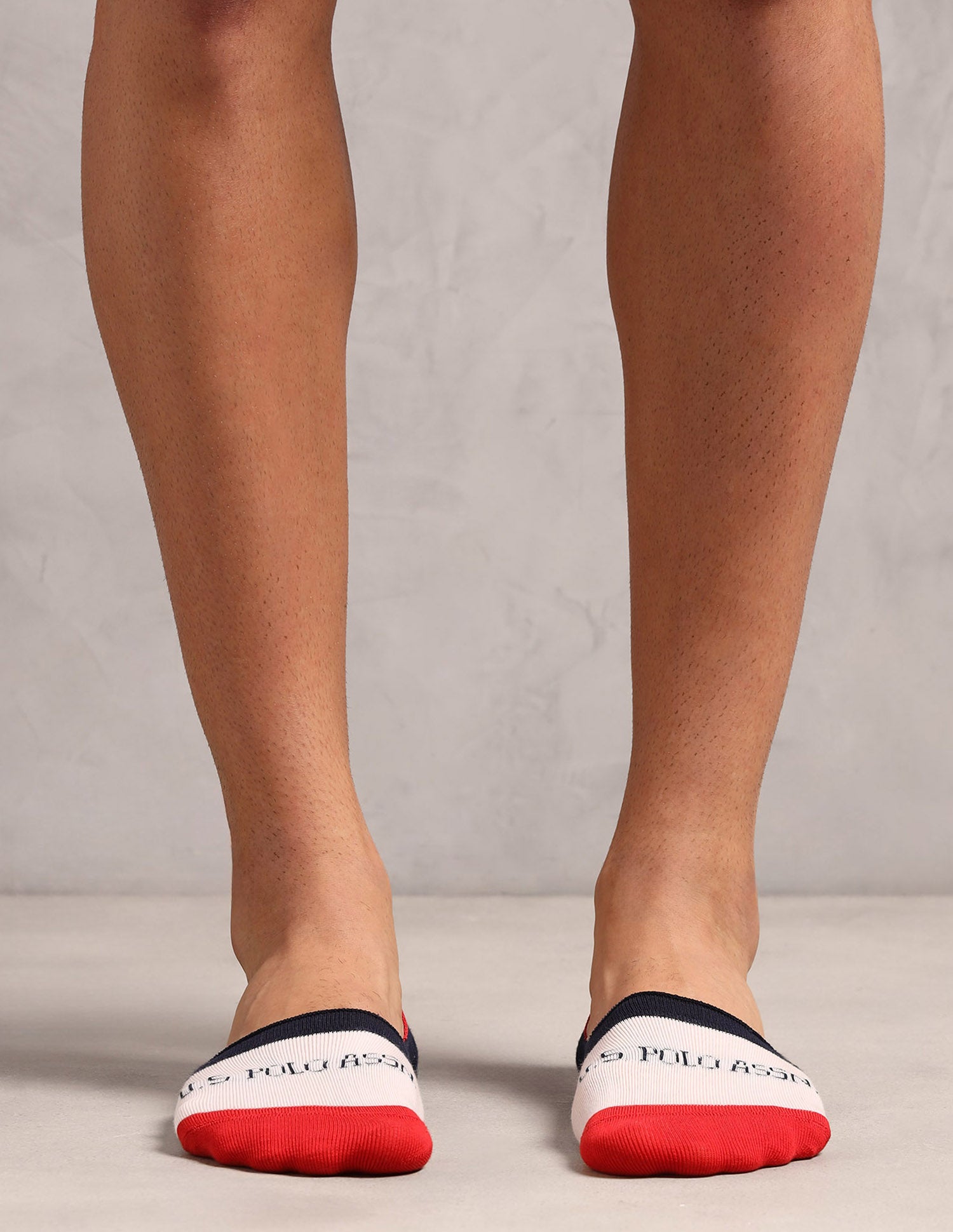 Contrast Patterned Knit ES014 Socks - Pack Of 3 Navy, Black, Navy - U.S. POLO ASSN. | Large