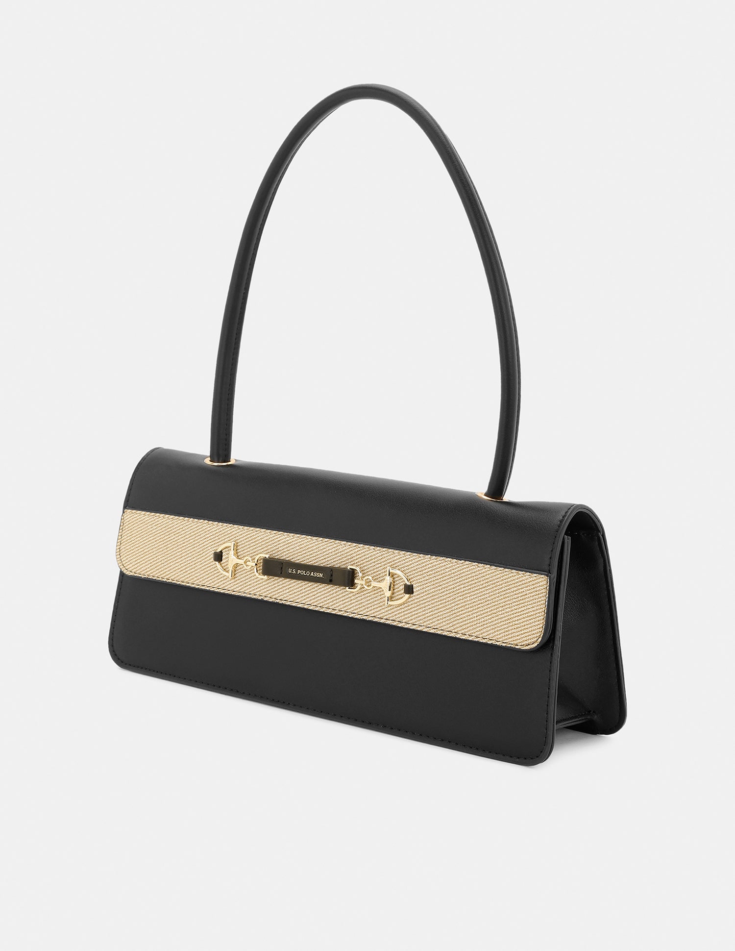 Women Aimee Colour Blocked Shoulder Bag Black - U.S. POLO ASSN. | Large