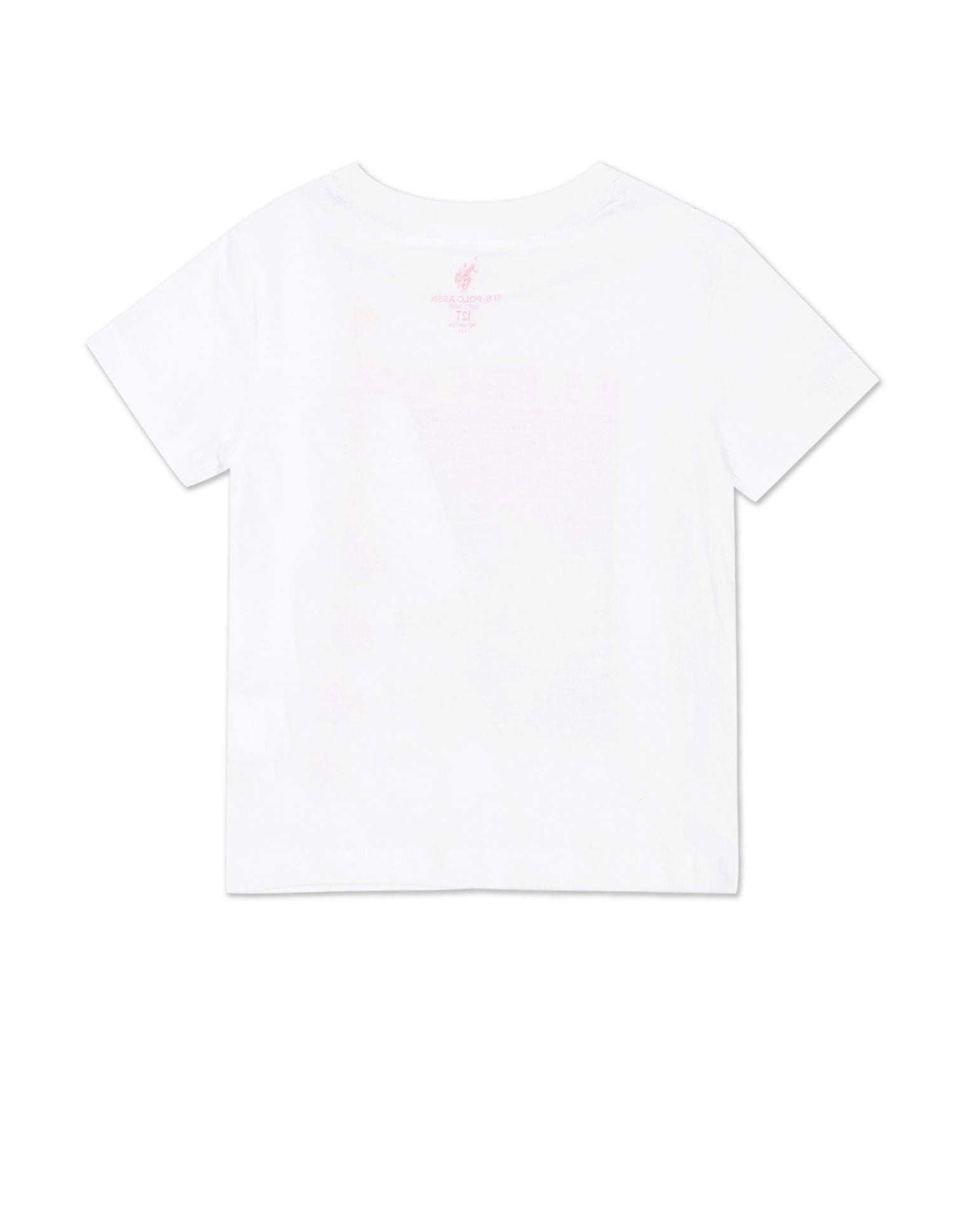 Boys White Crew Neck Brand Print T-Shirt White - U.S. POLO ASSN. | Large