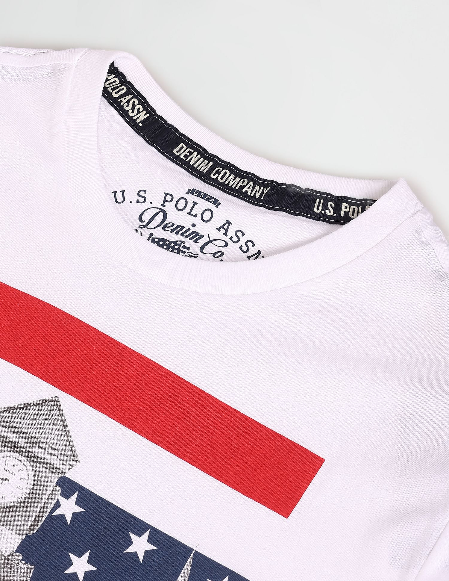 Graphic Print Cotton T-Shirt White - U.S. Polo Assn. India | Large